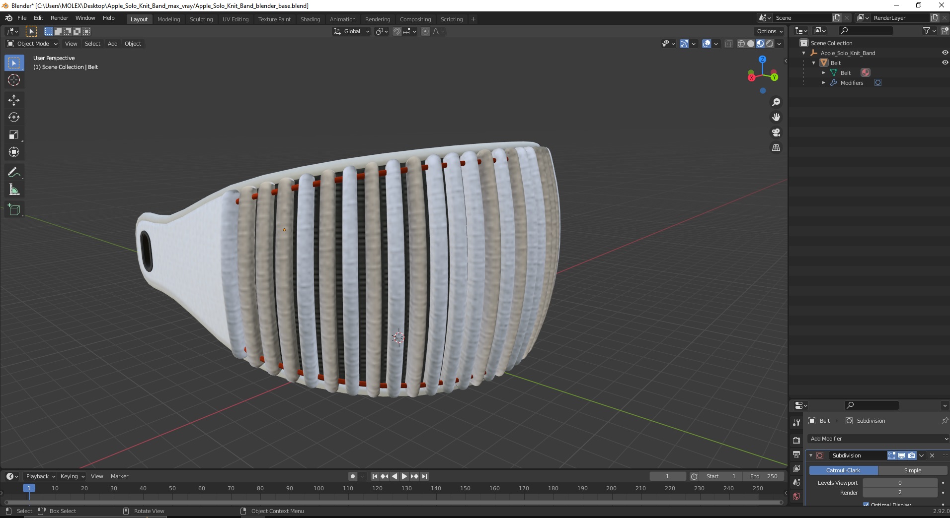 3D model Apple Solo Knit Band