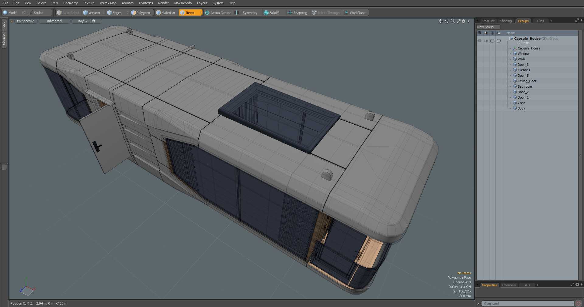 3D Capsule House model