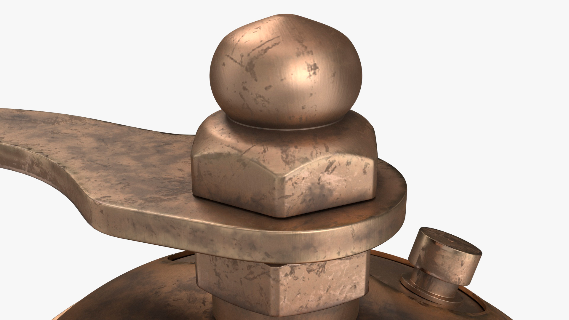 3D Authentic Vintage Bronze Spice Grinder model