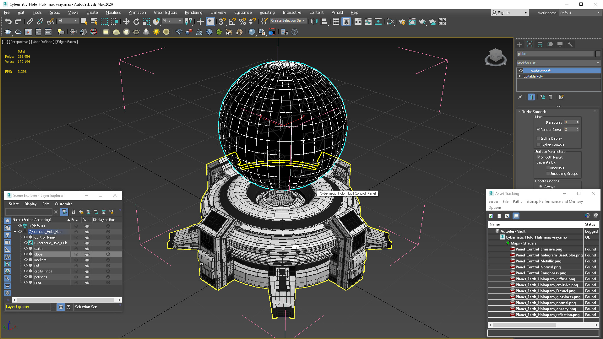 Cybernetic Holo Hub 3D model