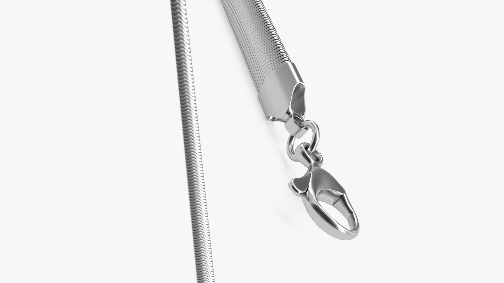 3D Snake Jewelry Silver Chain