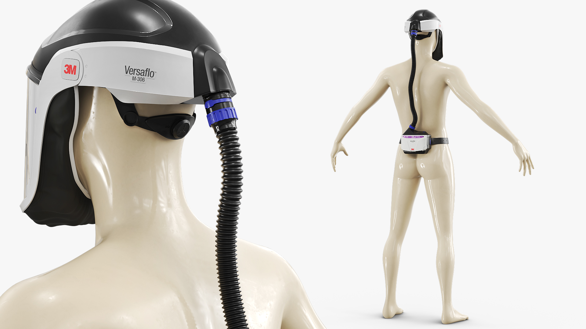 3M Versaflo M-306 Safety Helmet Rigged, view 6