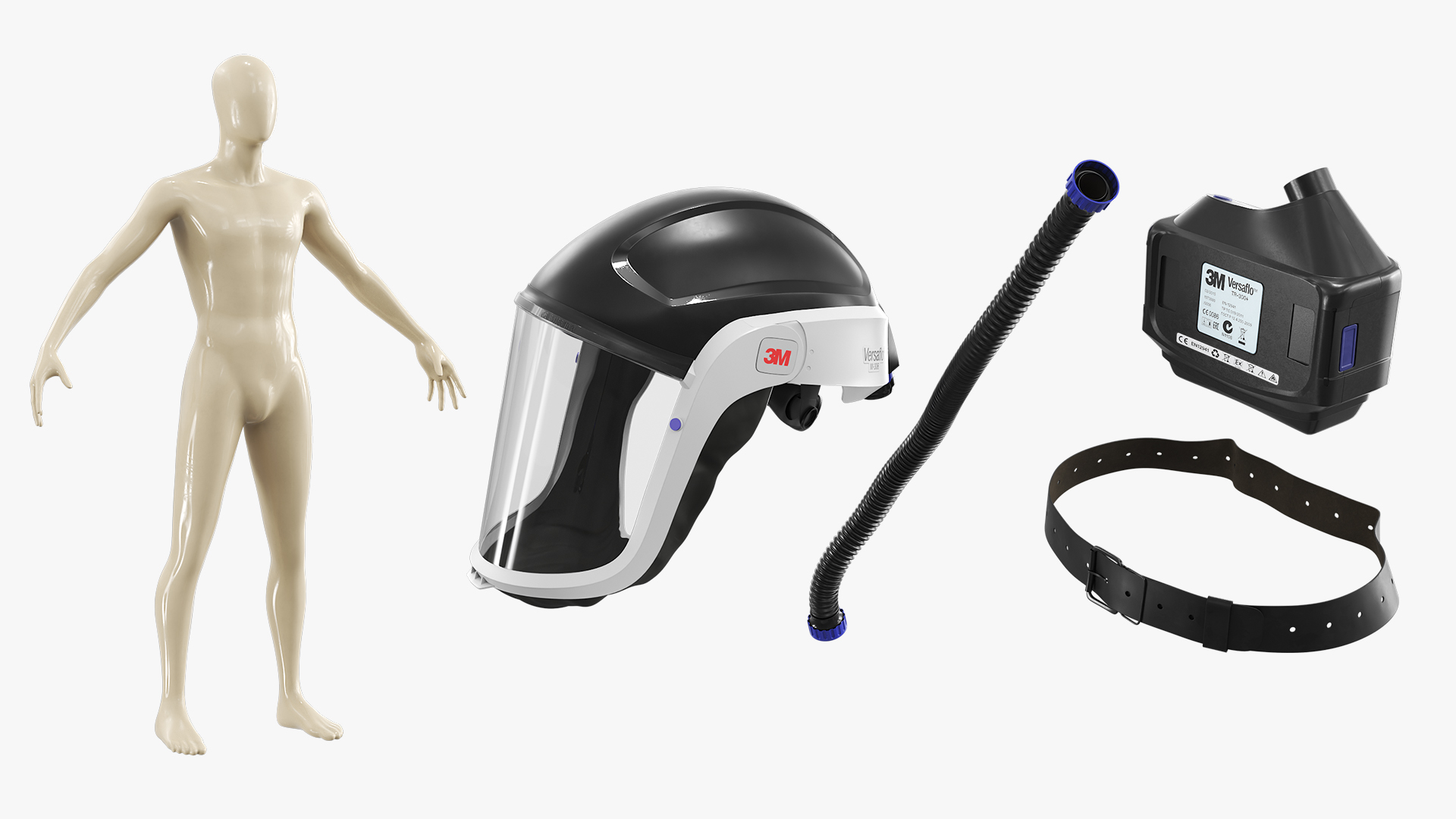 3M Versaflo M-306 Safety Helmet Rigged, view 10