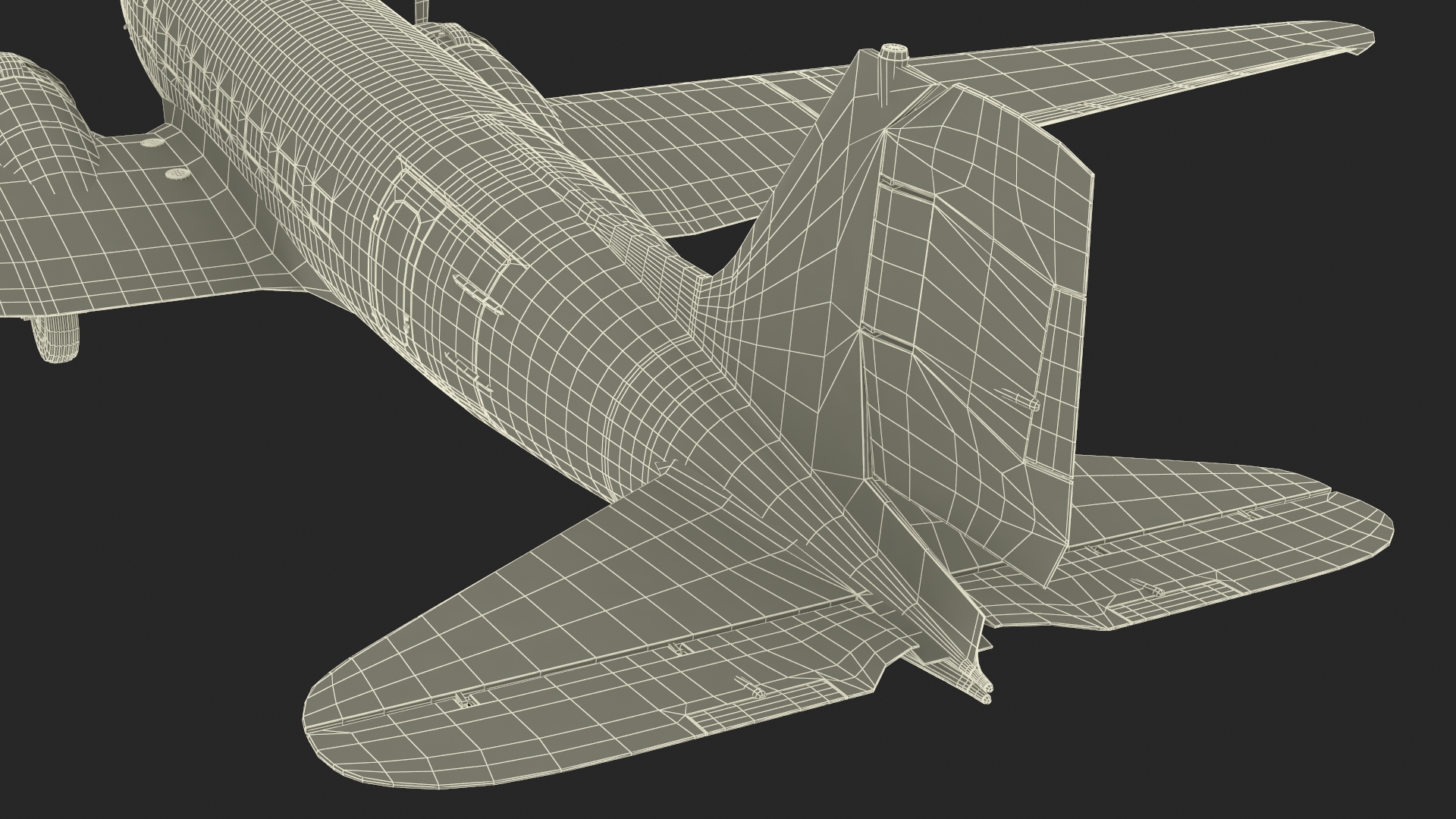 3D World War II C-47 Skytrain Aircraft Rigged for Cinema 4D