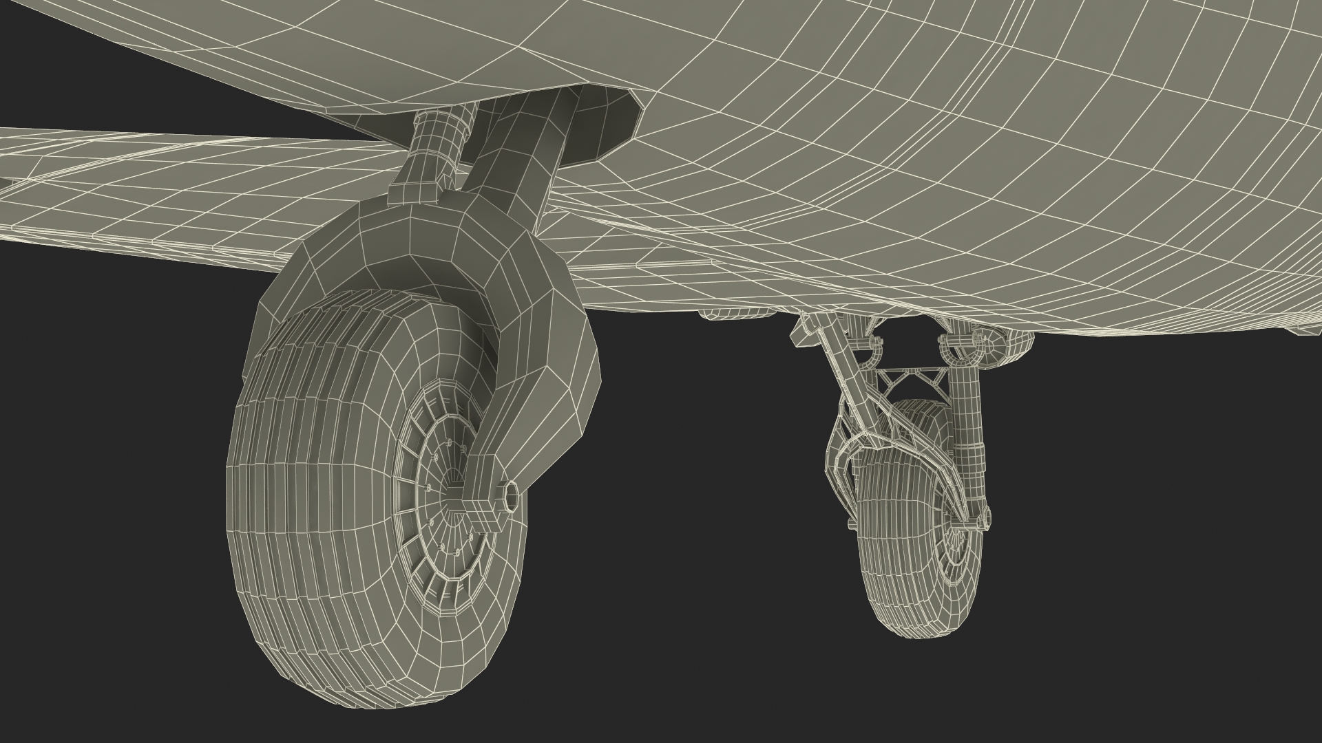 3D World War II C-47 Skytrain Aircraft Rigged for Cinema 4D