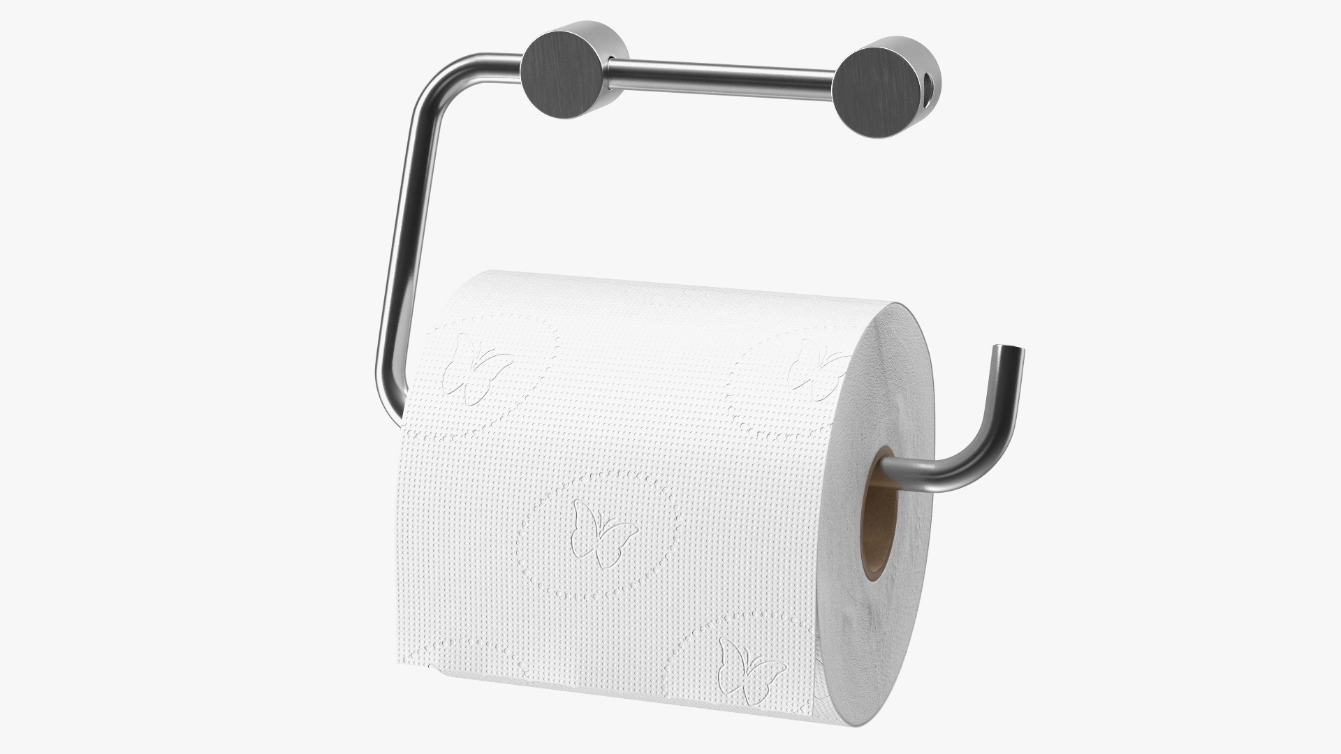Toilet Roll Holder With Paper 3D model