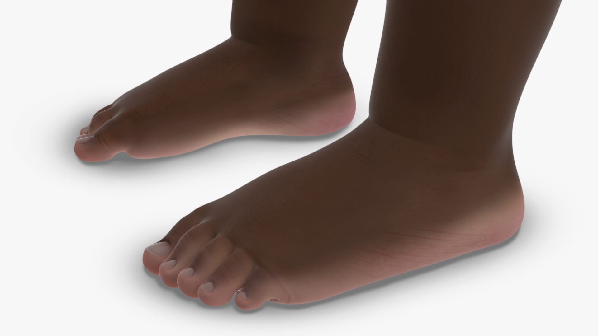 3D model Baby Boy Dark Skinned Wearing Bodysuit A-Pose