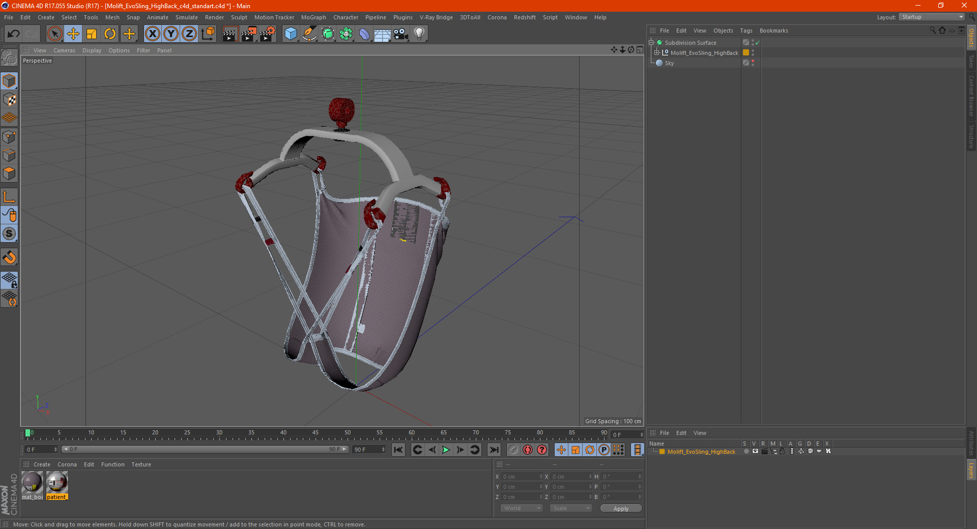 Molift EvoSling HighBack 3D model