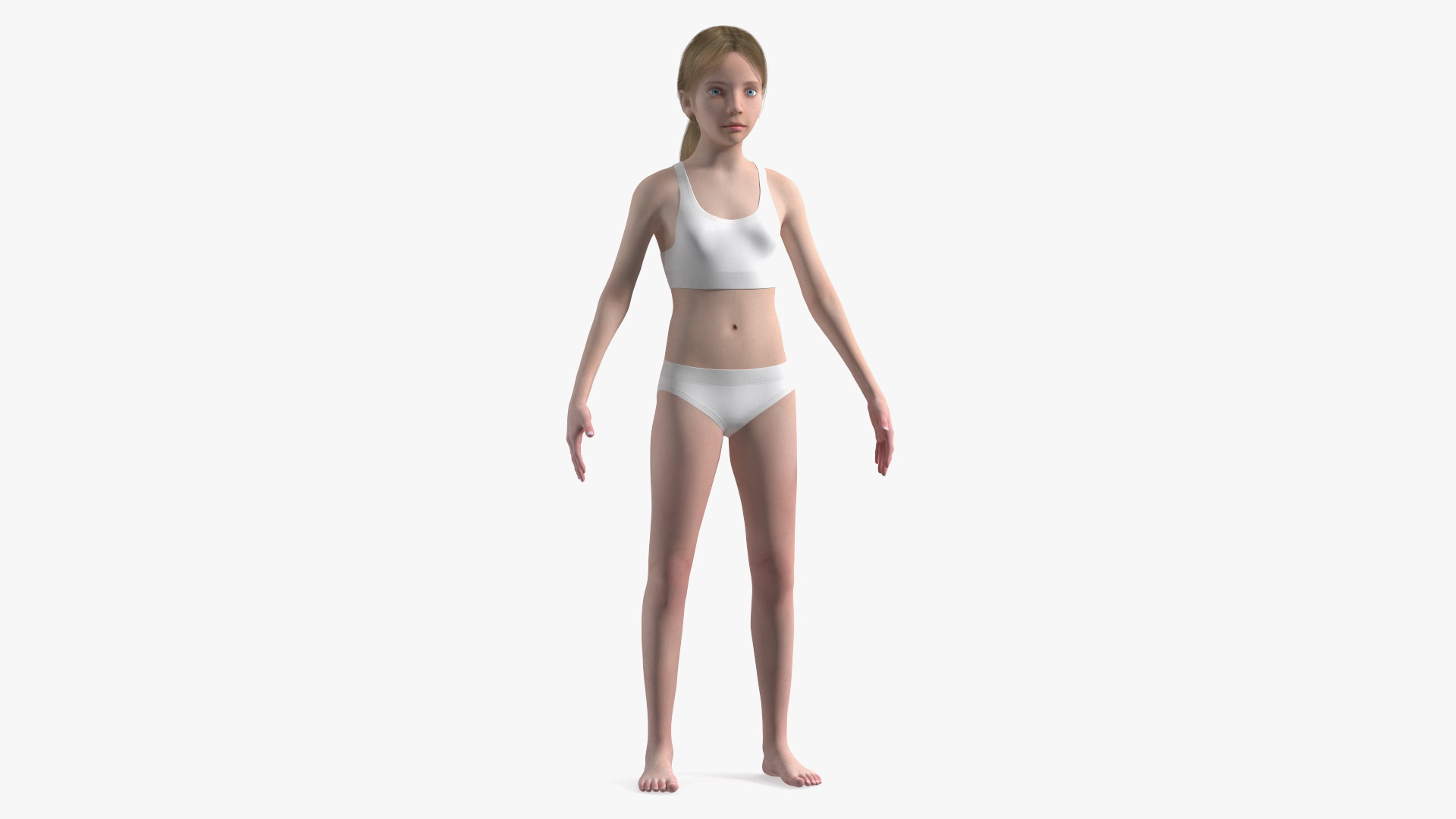 Kid Girl Fur 3D