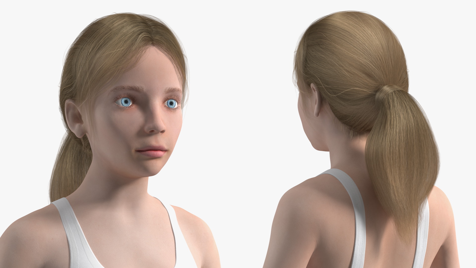 Kid Girl Fur 3D