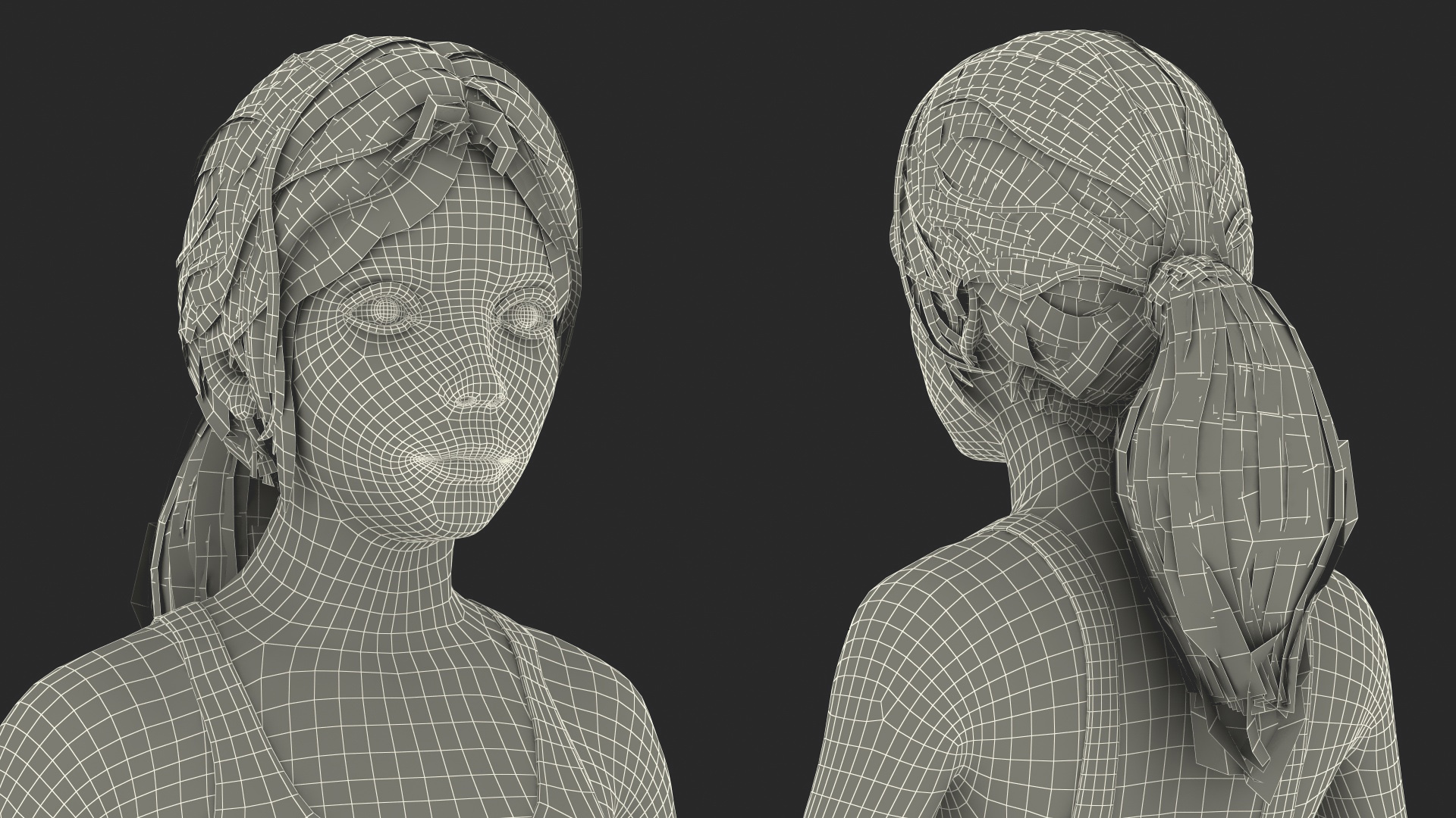 Kid Girl Fur 3D