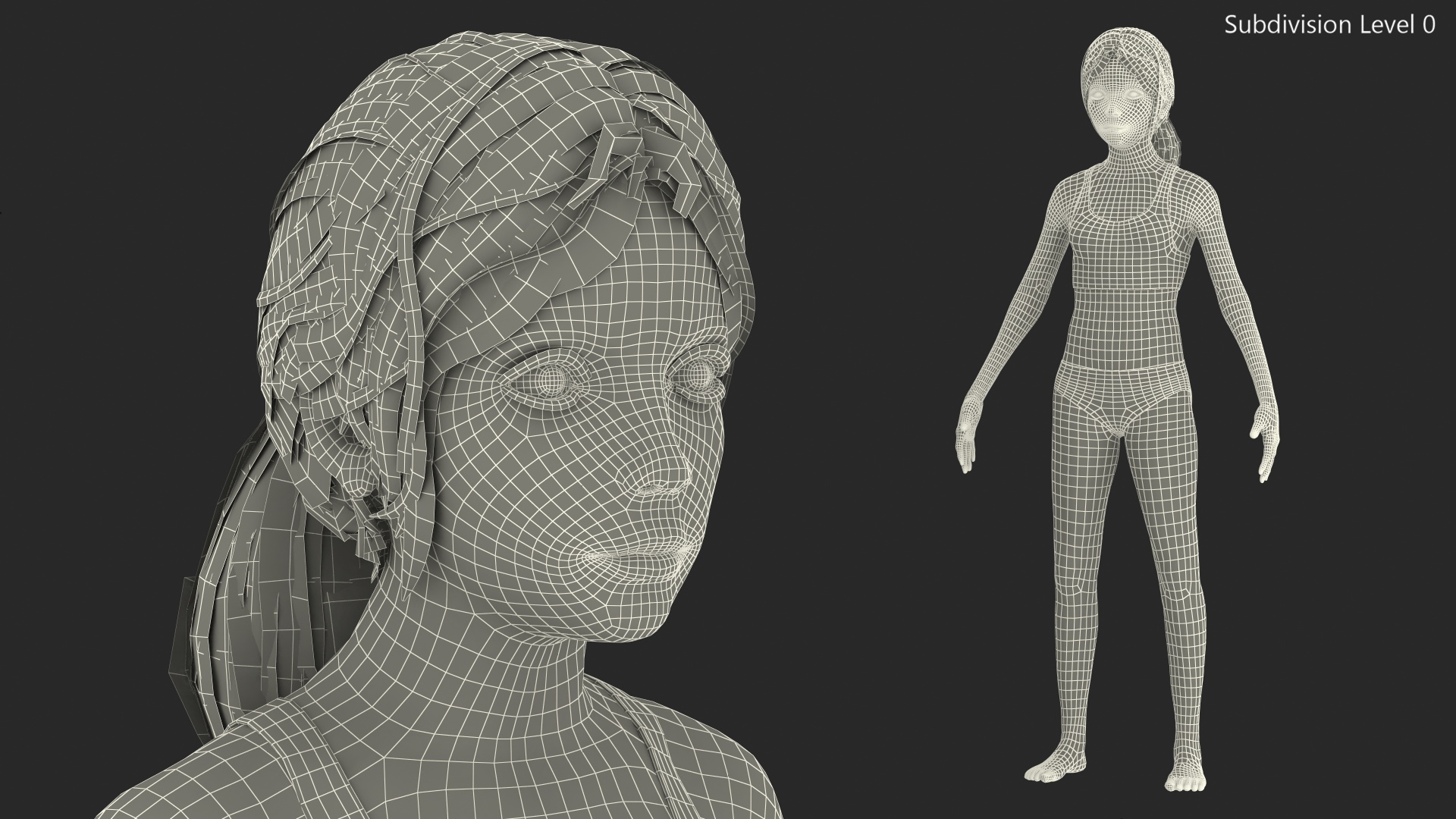 Kid Girl Fur 3D