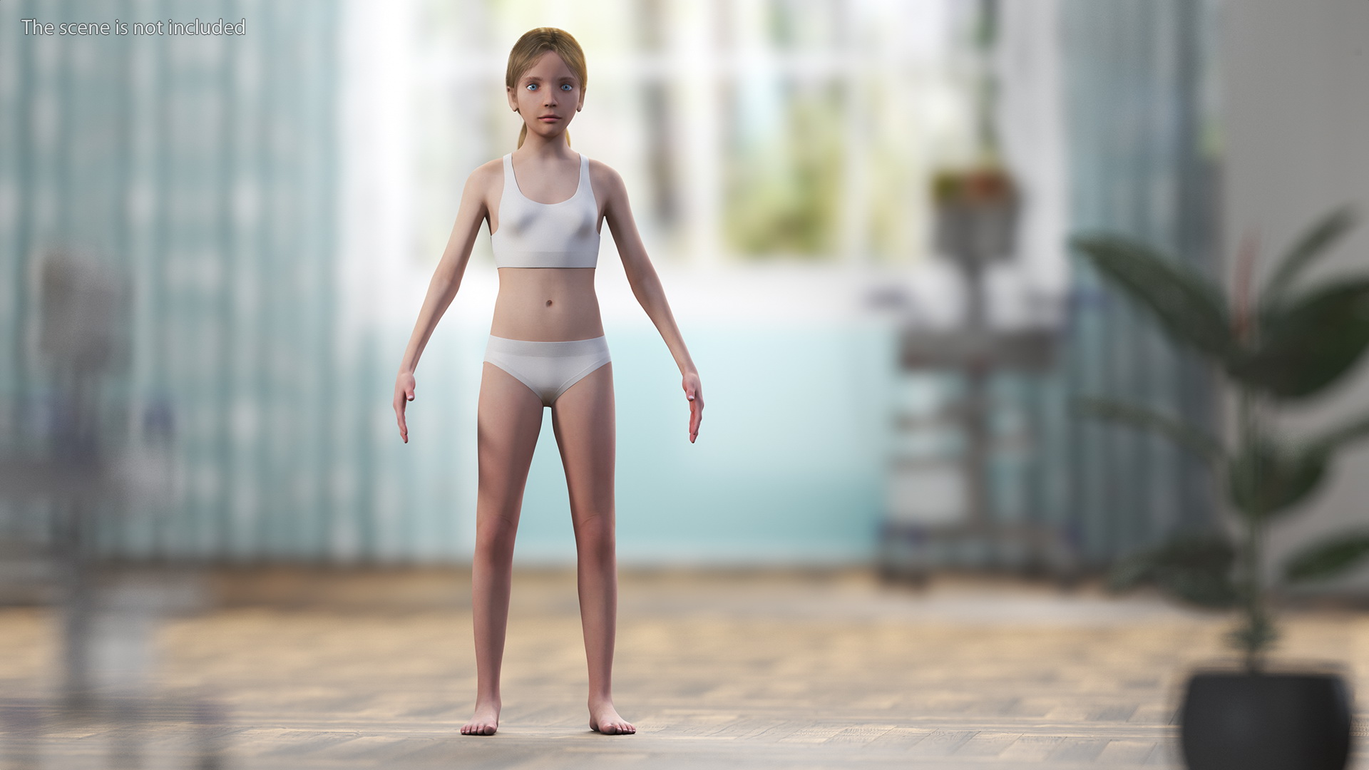 Kid Girl Fur 3D