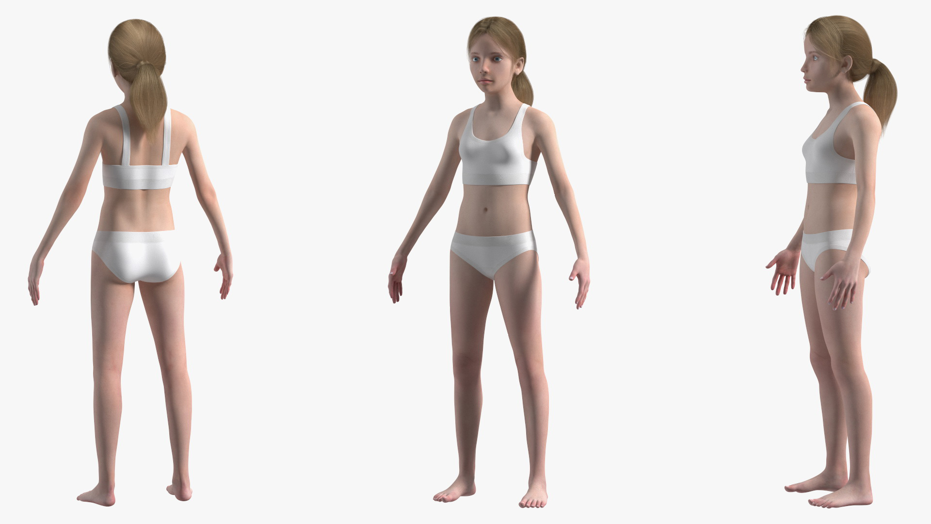 Kid Girl Fur 3D