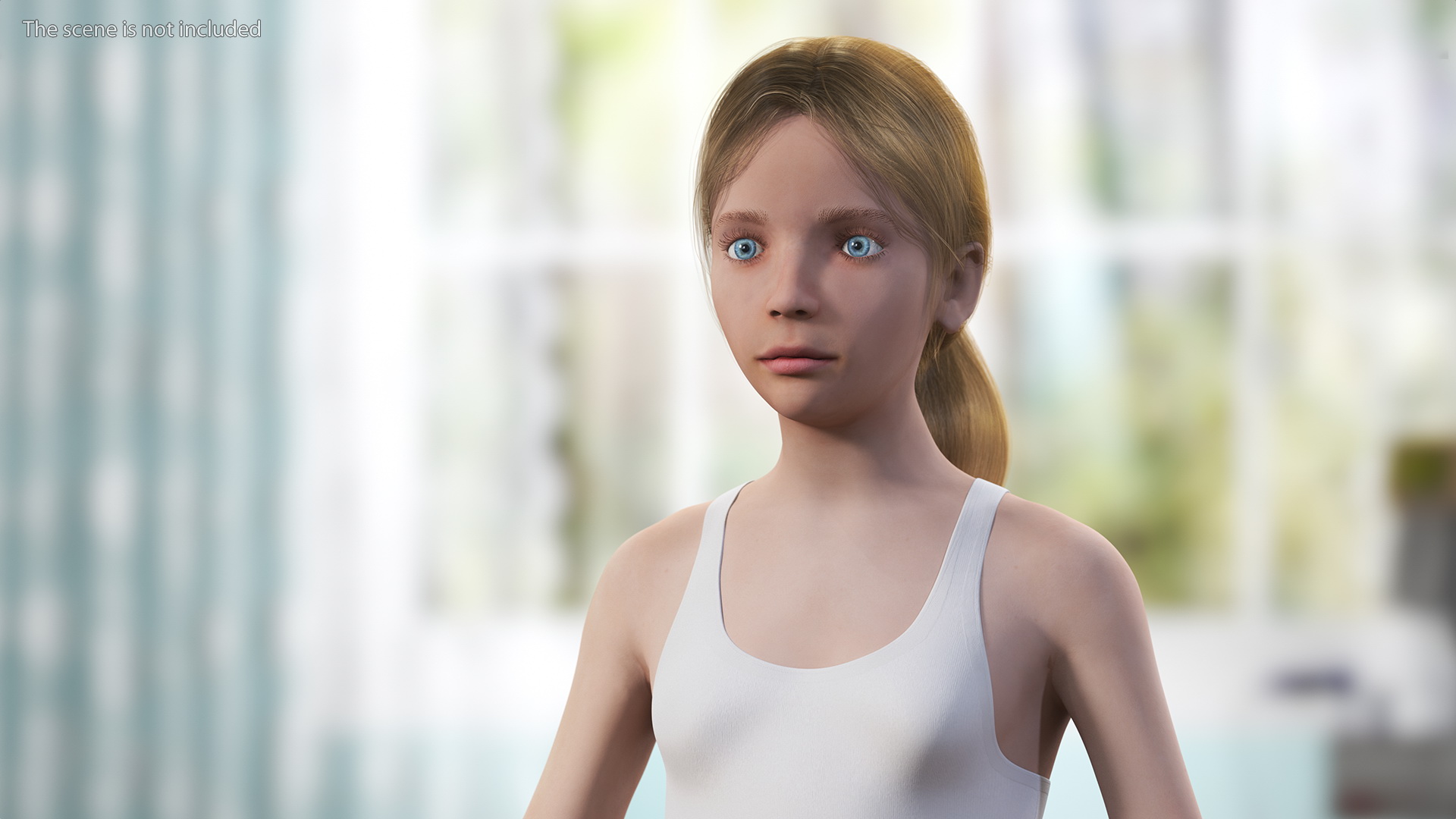 Kid Girl Fur 3D