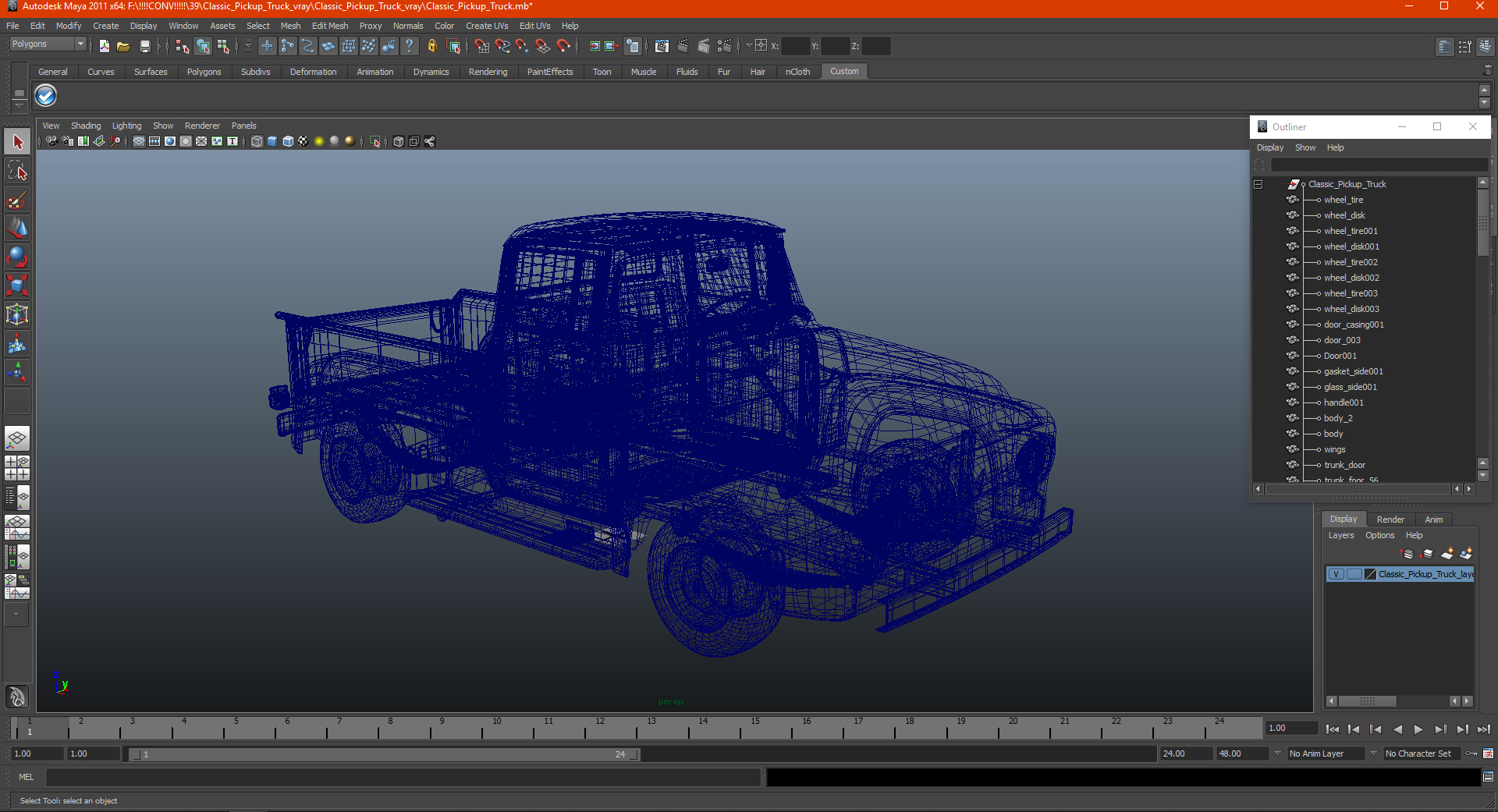 3D model Classic Pickup Truck