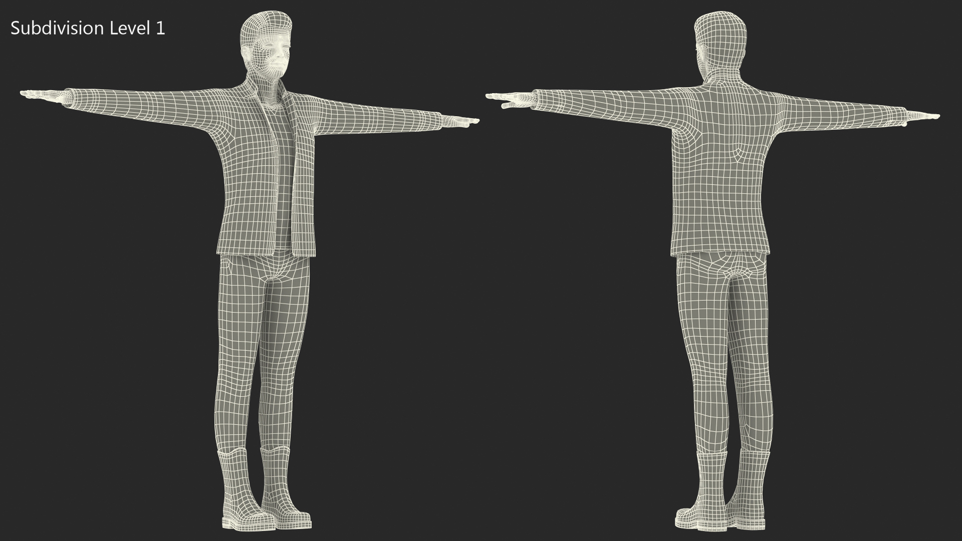 3D Teenage Boy Fashionable Style T Pose