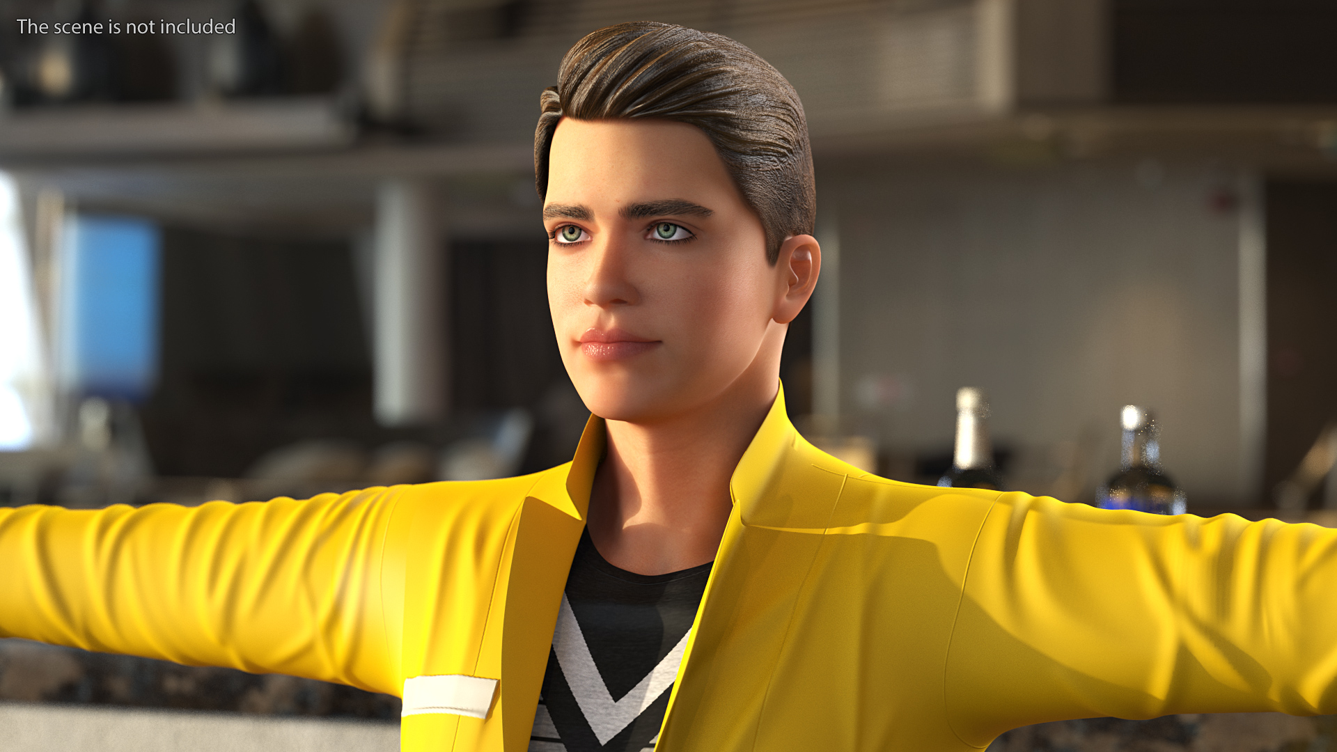3D Teenage Boy Fashionable Style T Pose