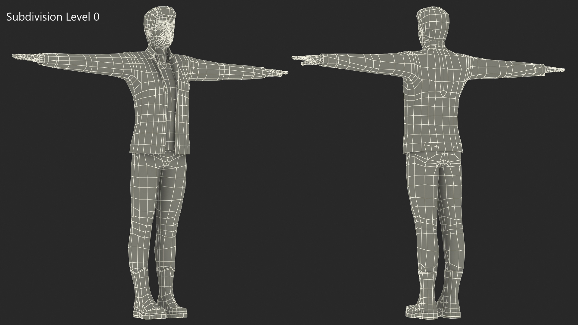 3D Teenage Boy Fashionable Style T Pose