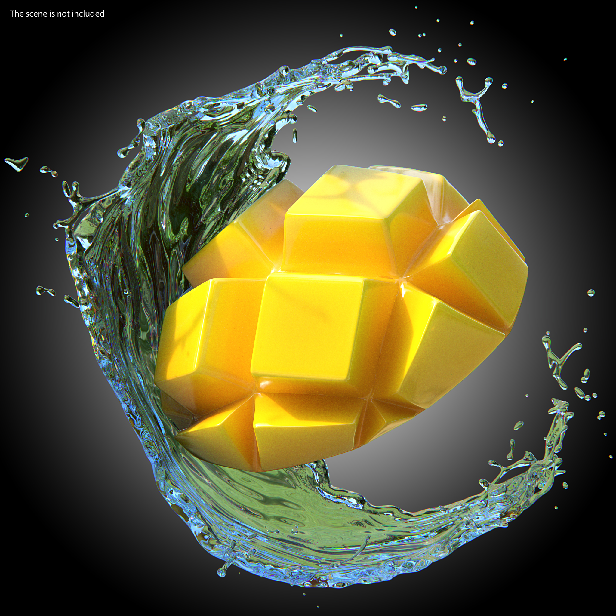 Fresh Mango Slice 3D