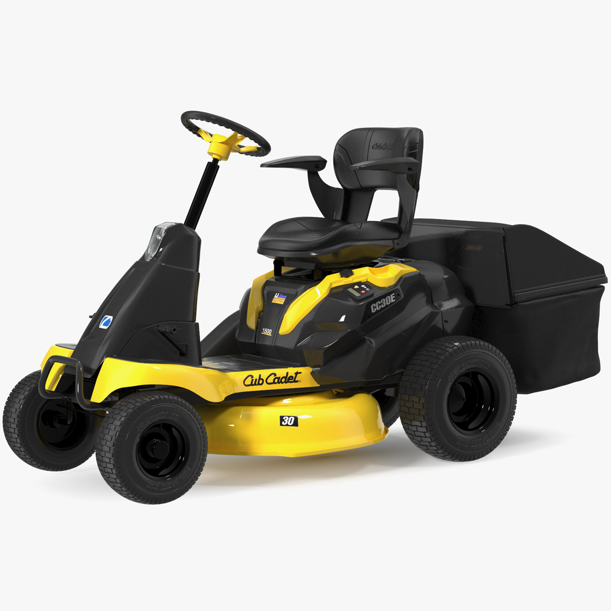 3D model Electric Riding Lawn Mower with Bagger Cub Cadet CC30E Rigged for Cinema 4D