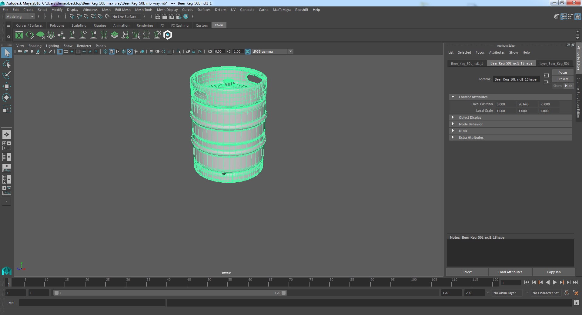 Beer Keg 50L 3D