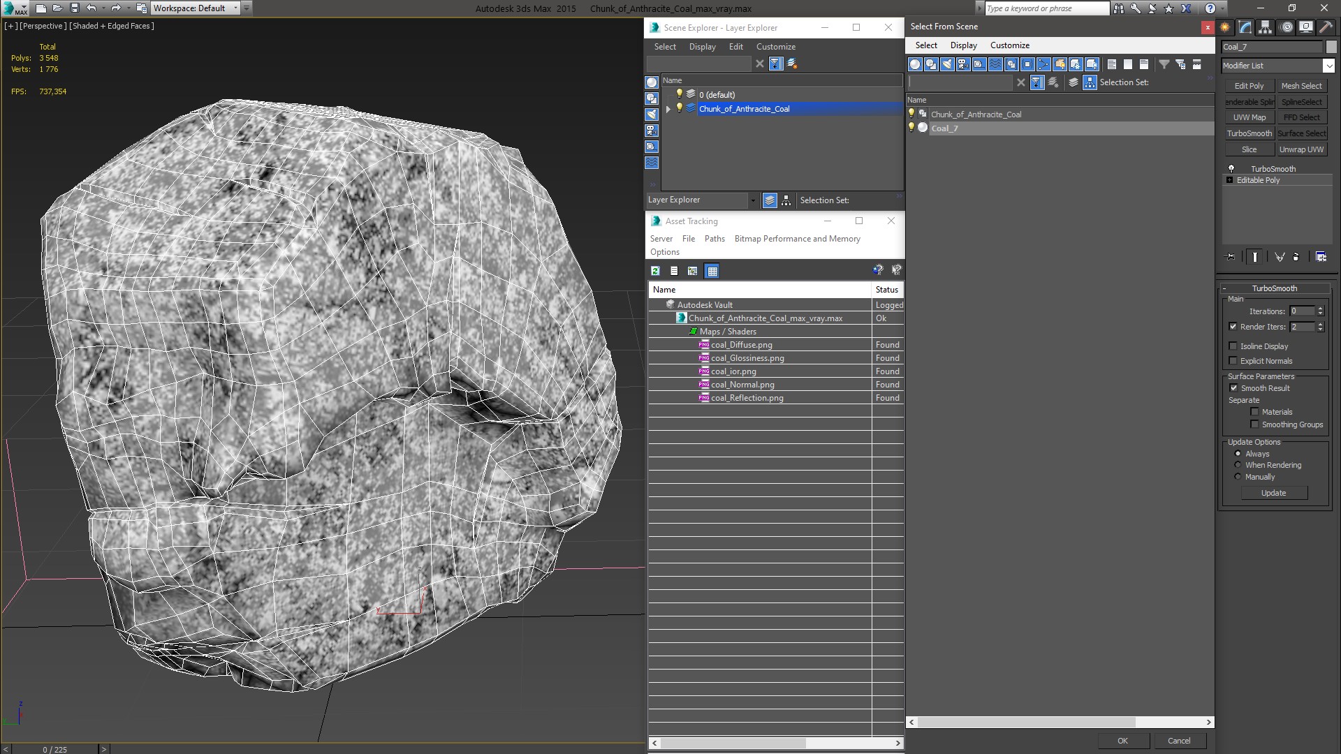 Chunk of Anthracite Coal 3D model