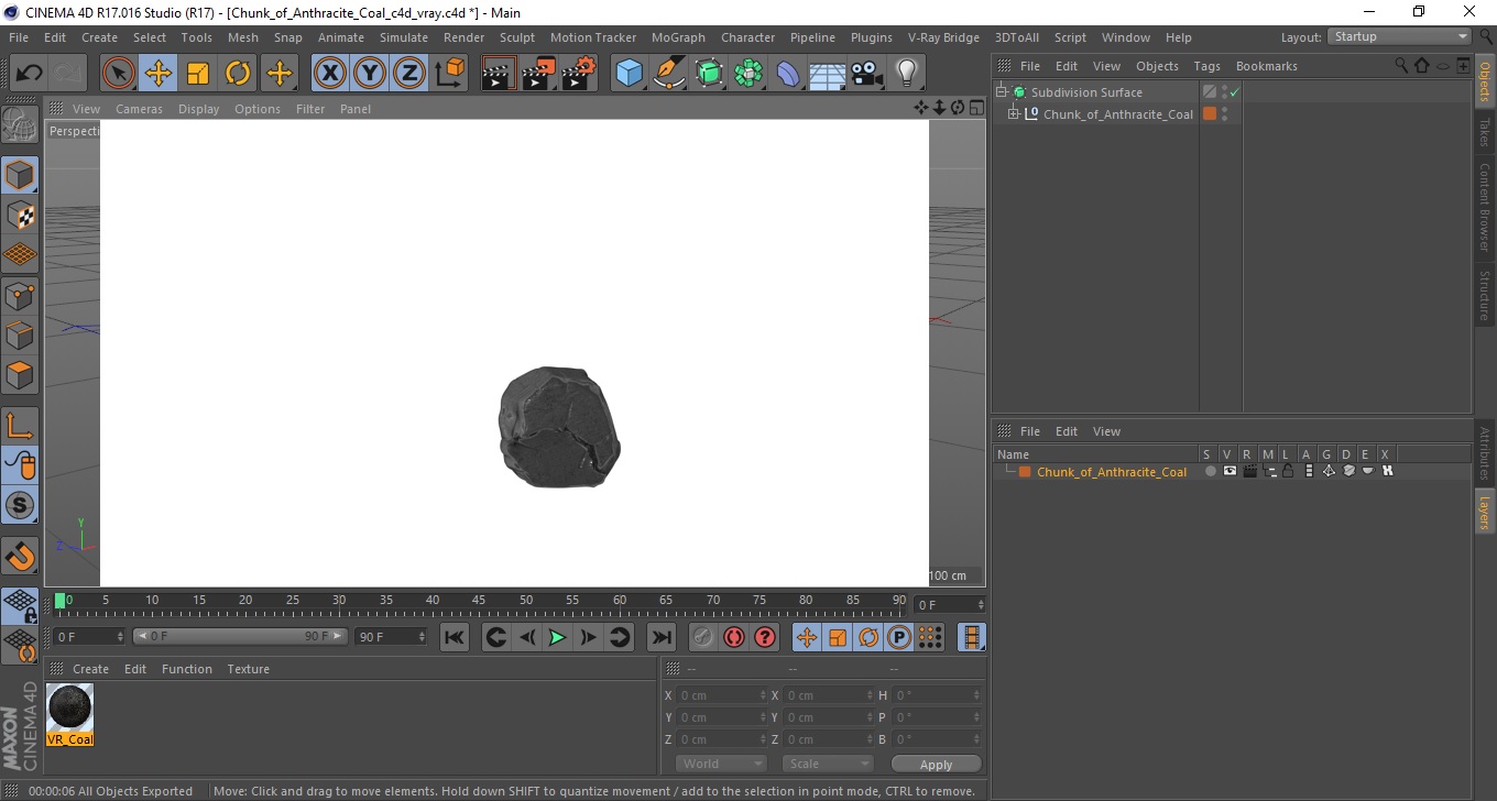 Chunk of Anthracite Coal 3D model
