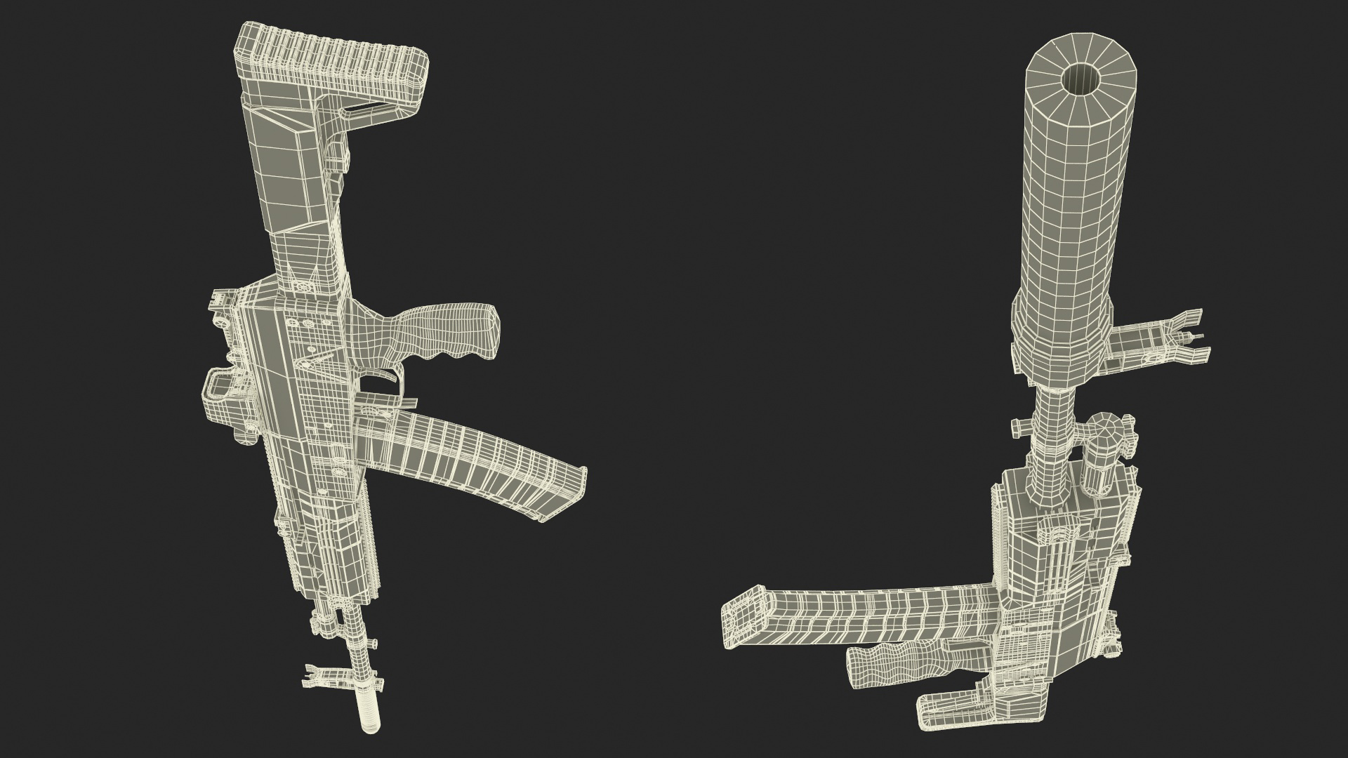 3D model Russian Assault Rifle AK-12 2011 with Silencer Old