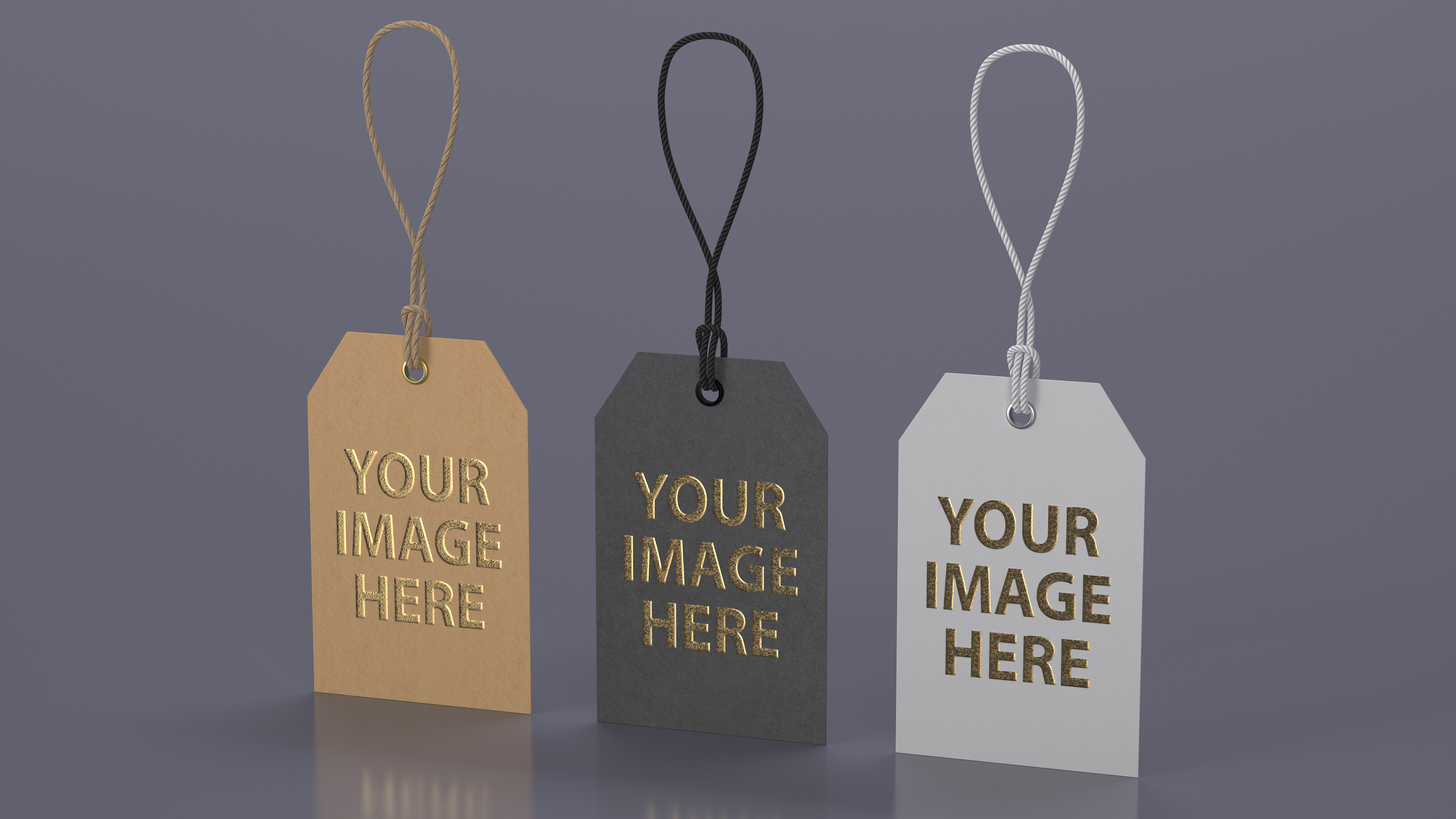 Label Tag Square  Chamfered 3D