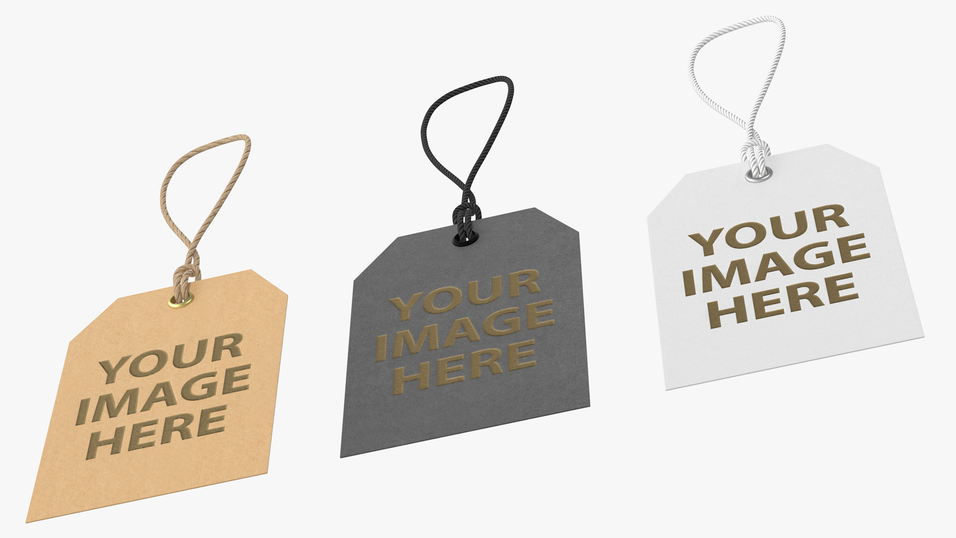 Label Tag Square  Chamfered 3D