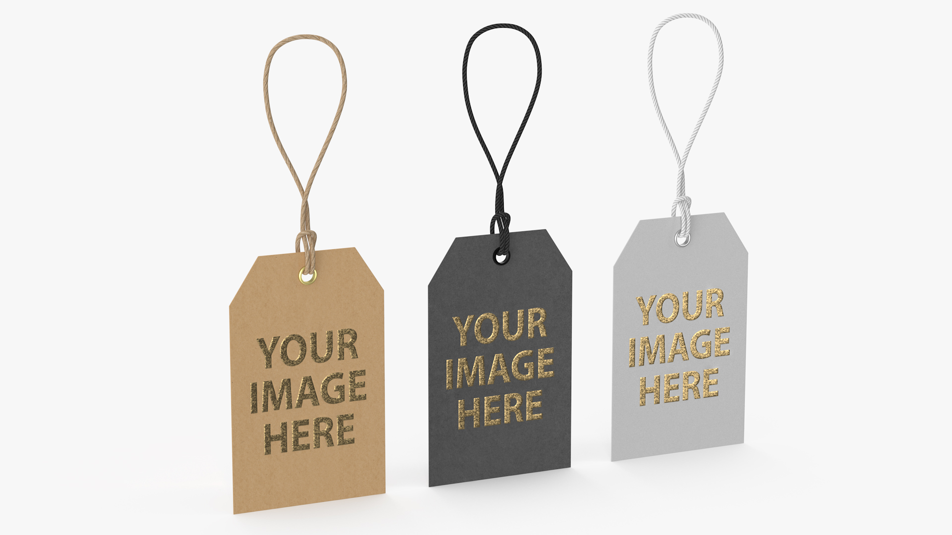 Label Tag Square  Chamfered 3D