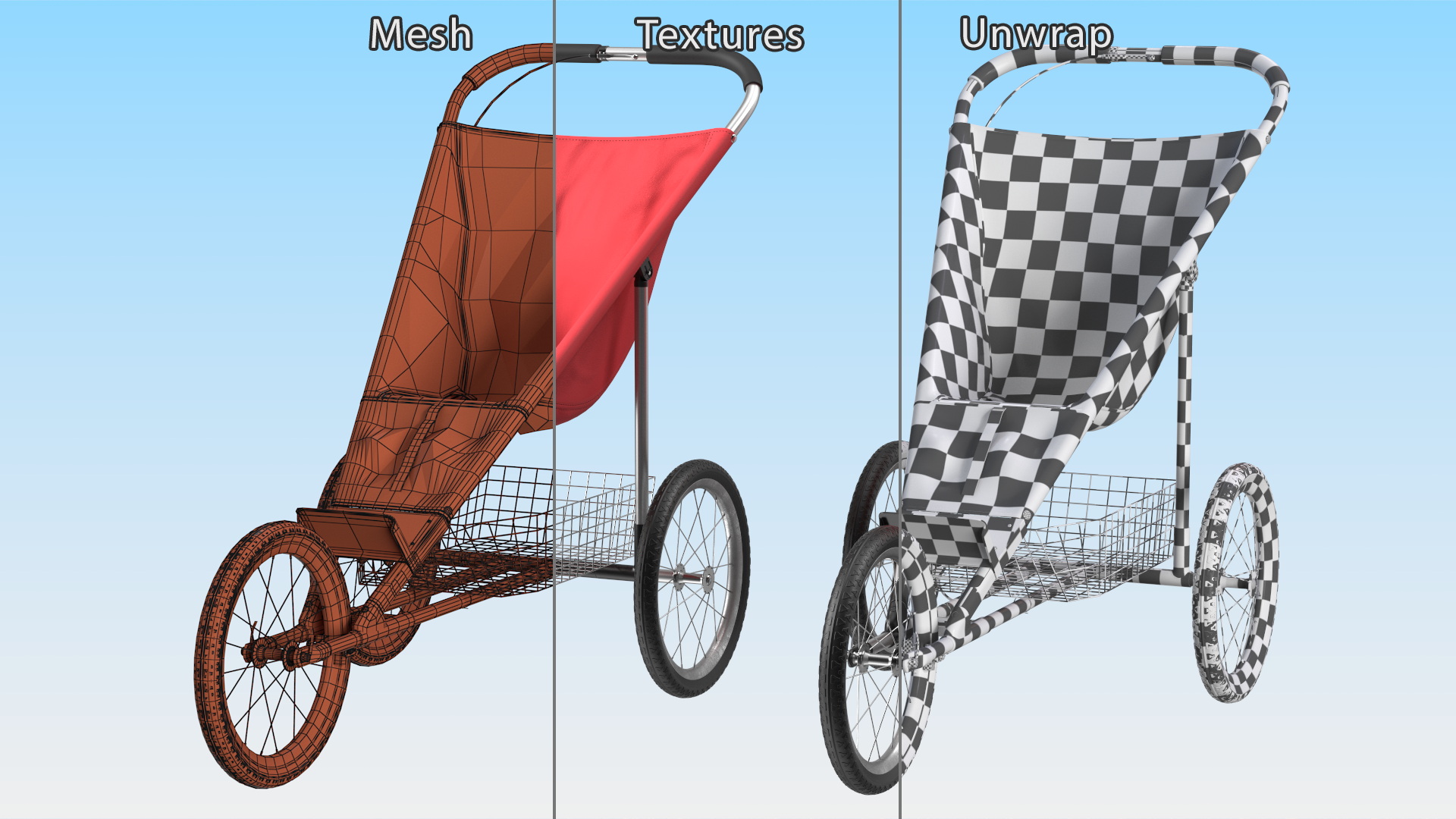 3D model Baby Stroller for Runners