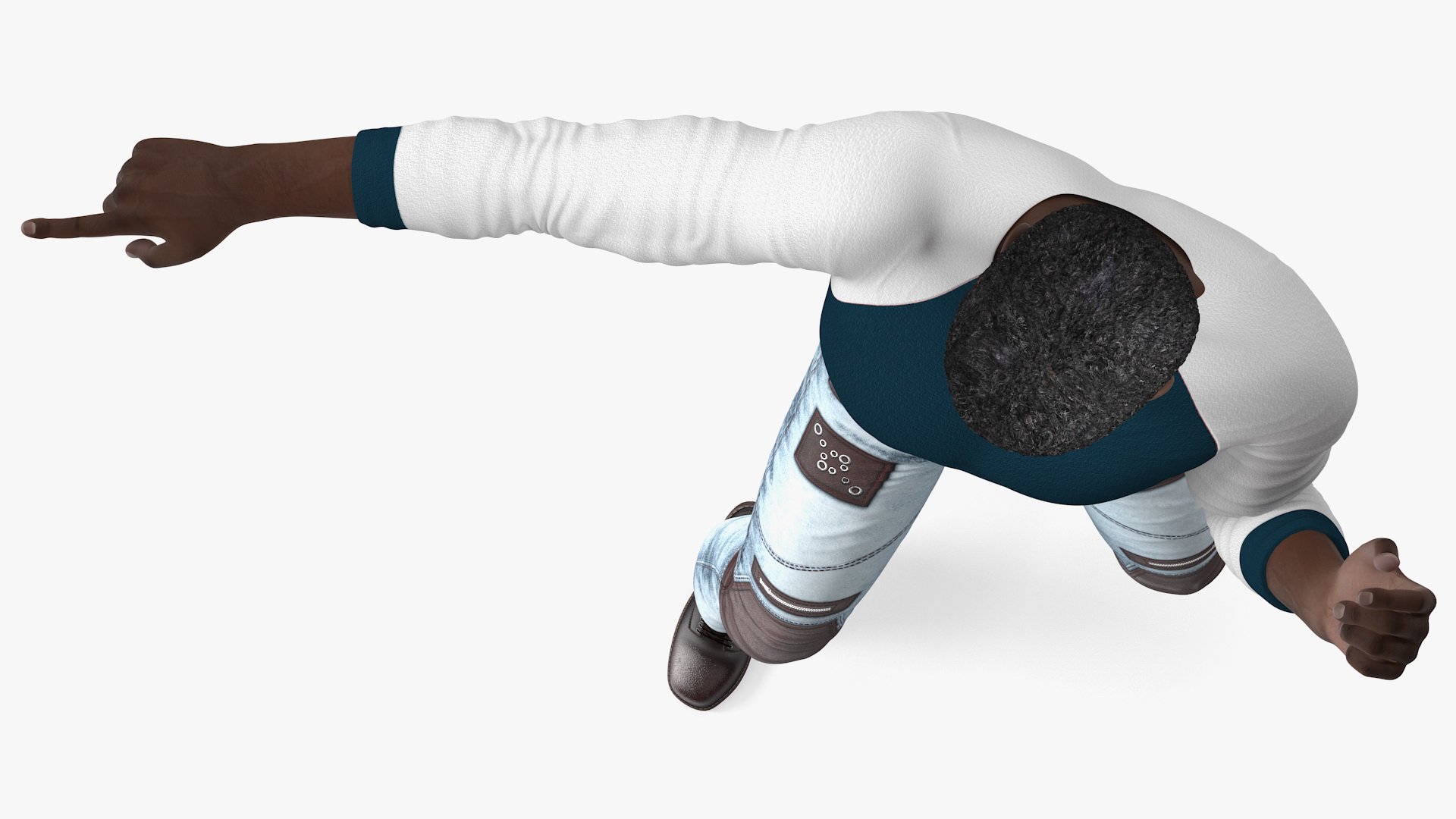 Afro American Man in Urban Style 3D