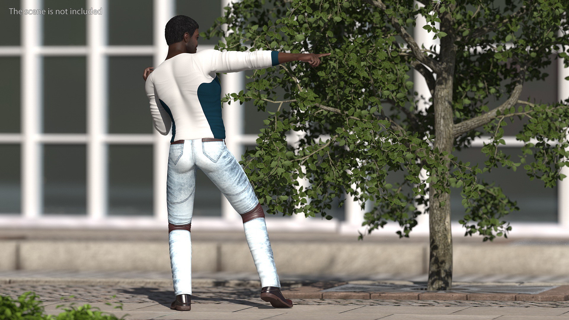 Afro American Man in Urban Style 3D