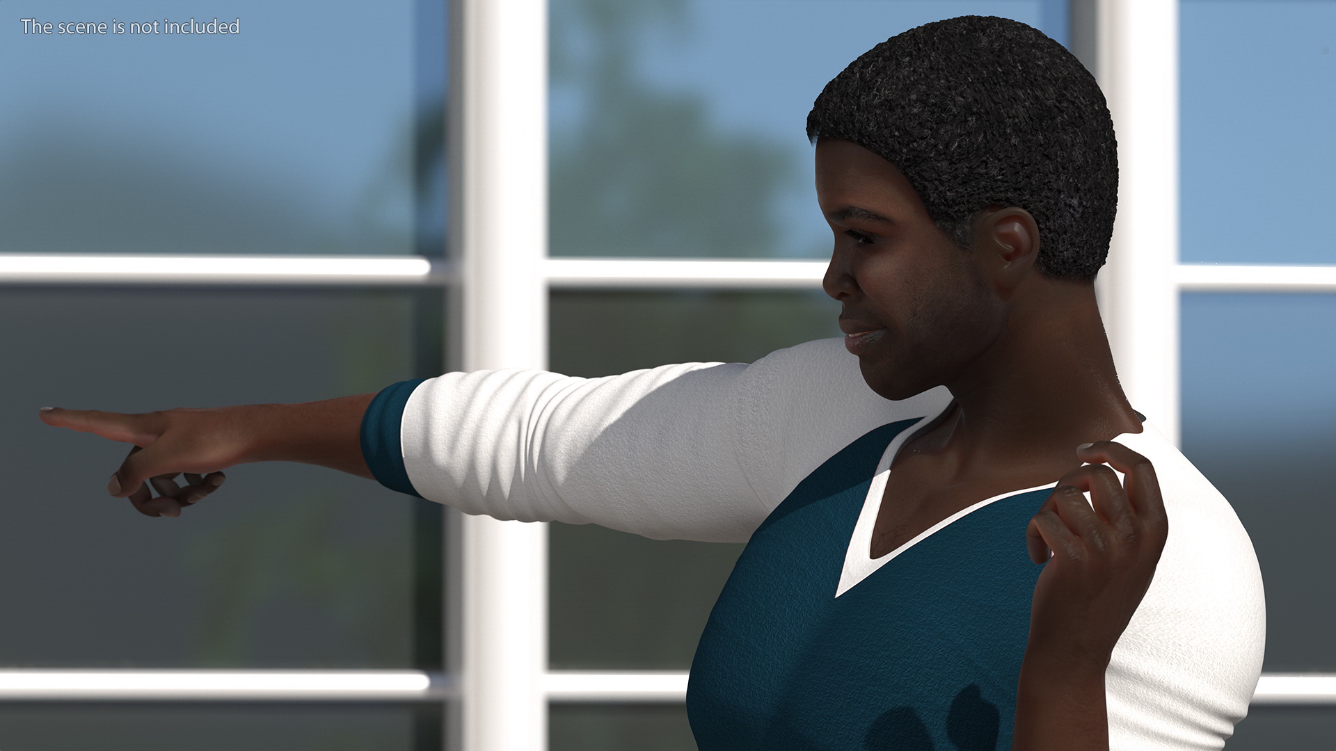 Afro American Man in Urban Style 3D