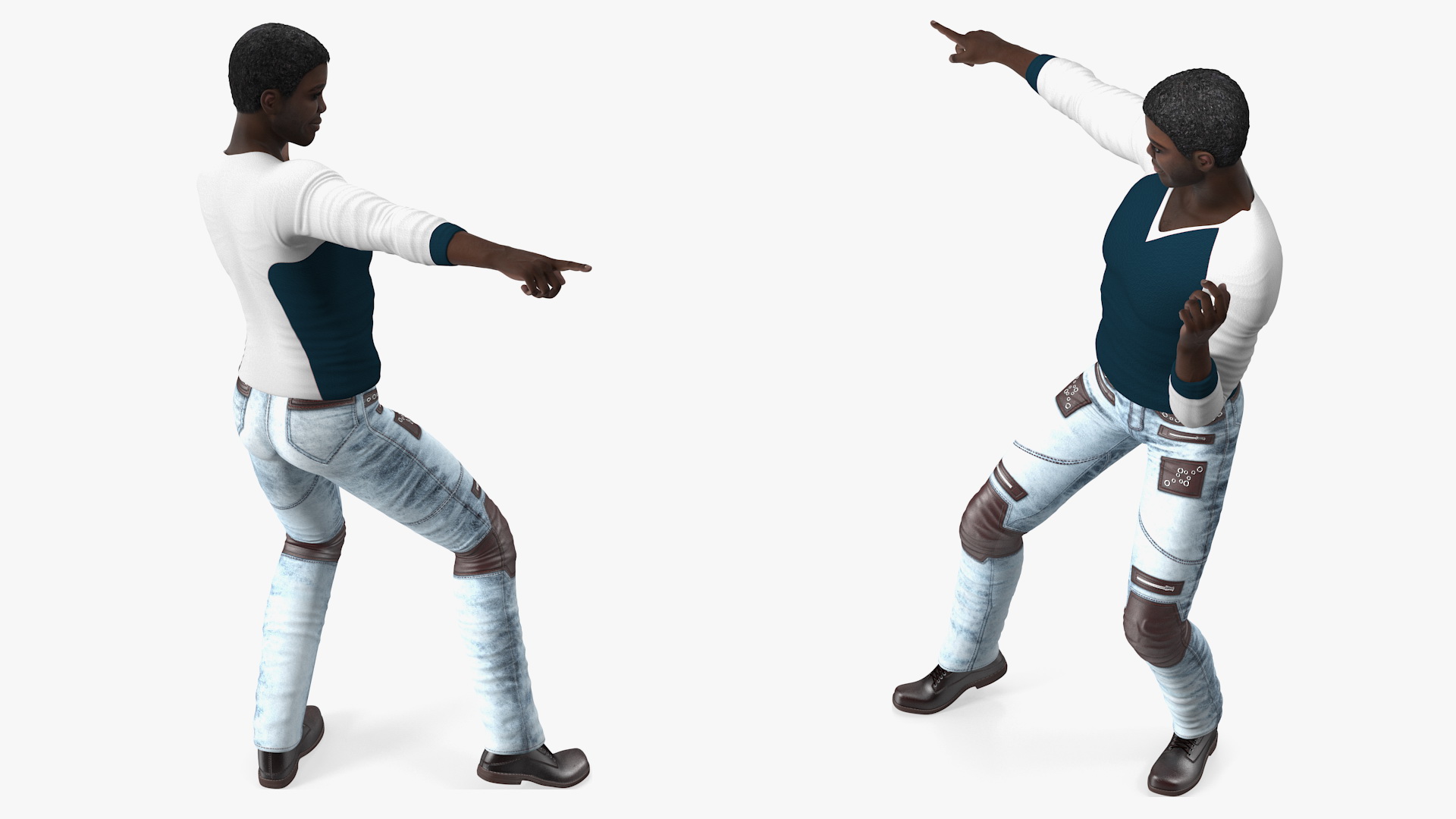 Afro American Man in Urban Style 3D
