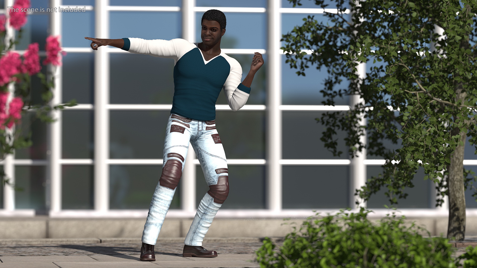 Afro American Man in Urban Style 3D