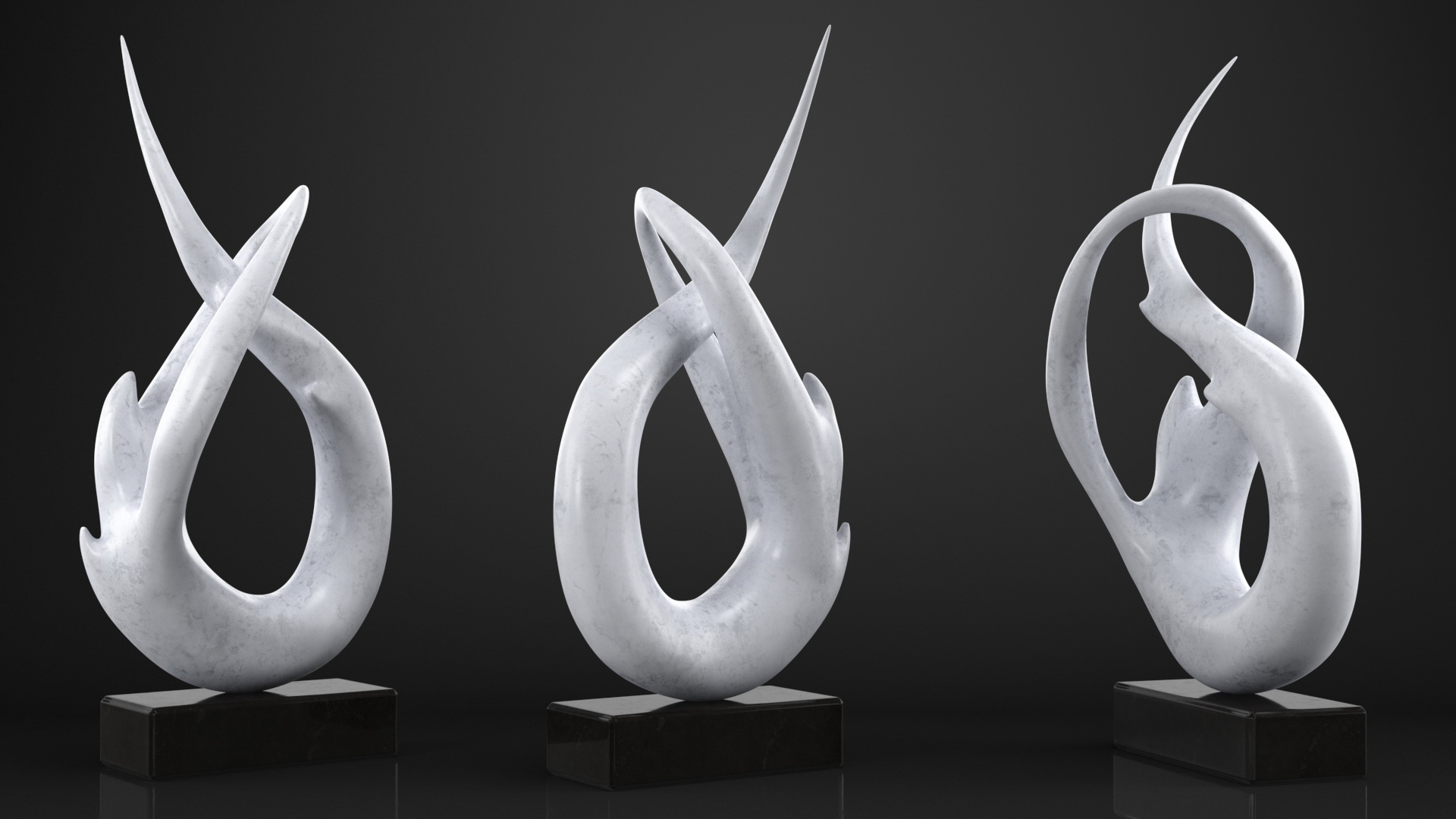 3D Marble Abstract Modern Sculpture Home Decoration model