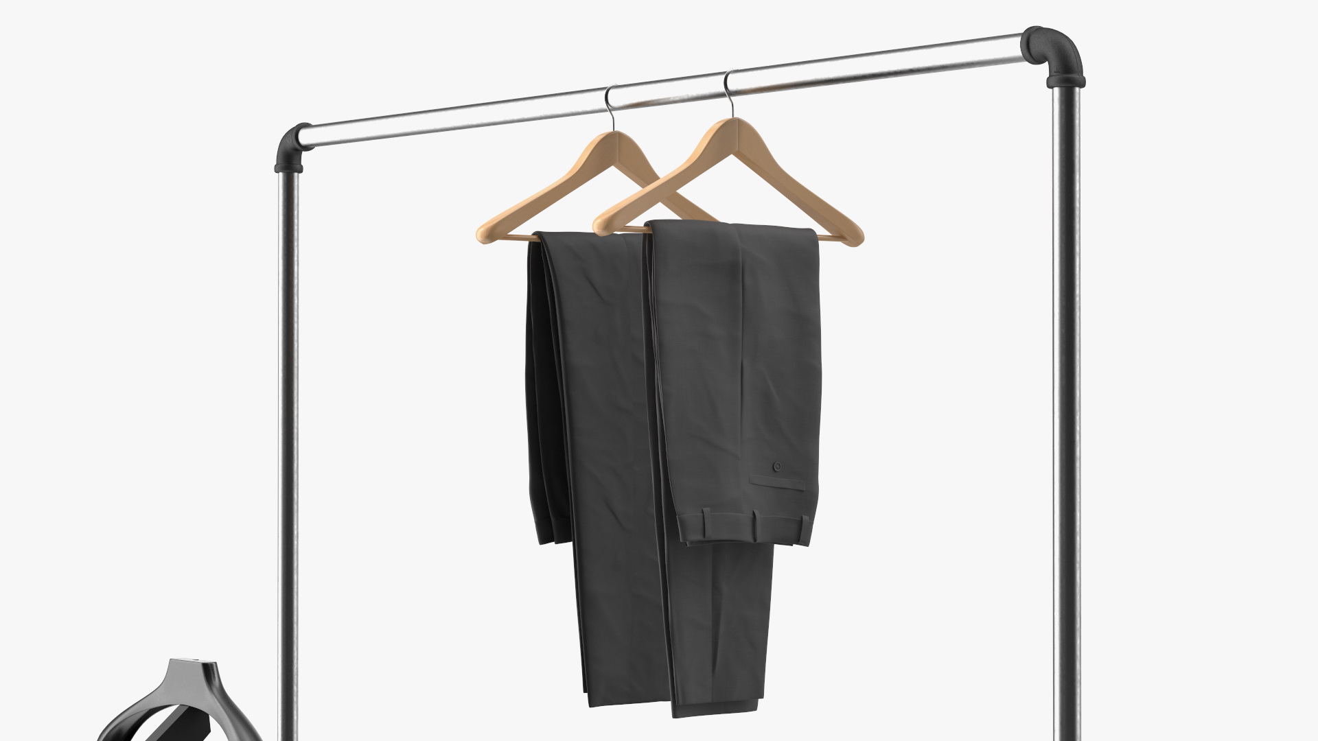 3D Trousers Press and Clothing Rack with Pants model