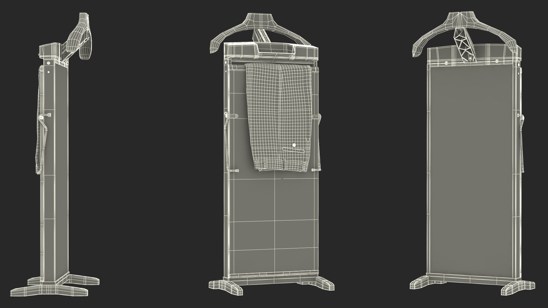 3D Trousers Press and Clothing Rack with Pants model