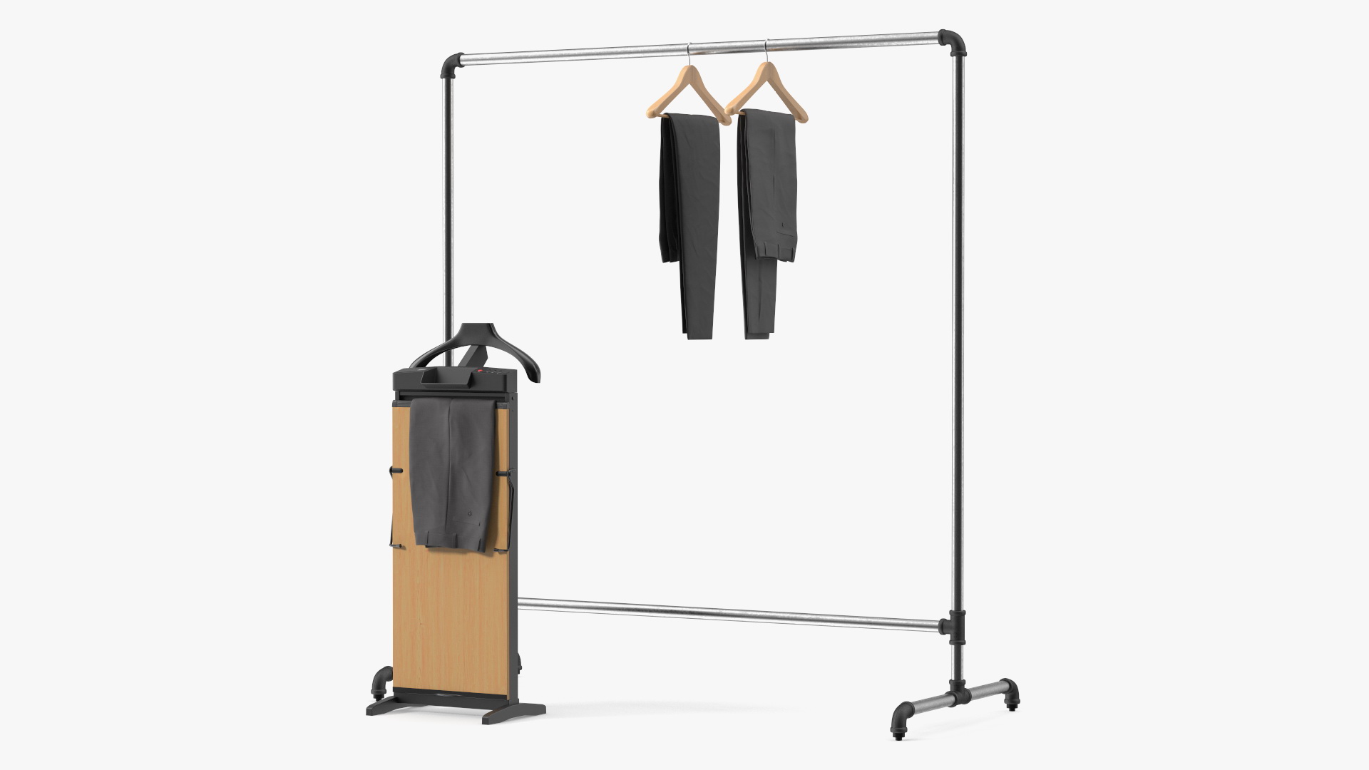 3D Trousers Press and Clothing Rack with Pants model