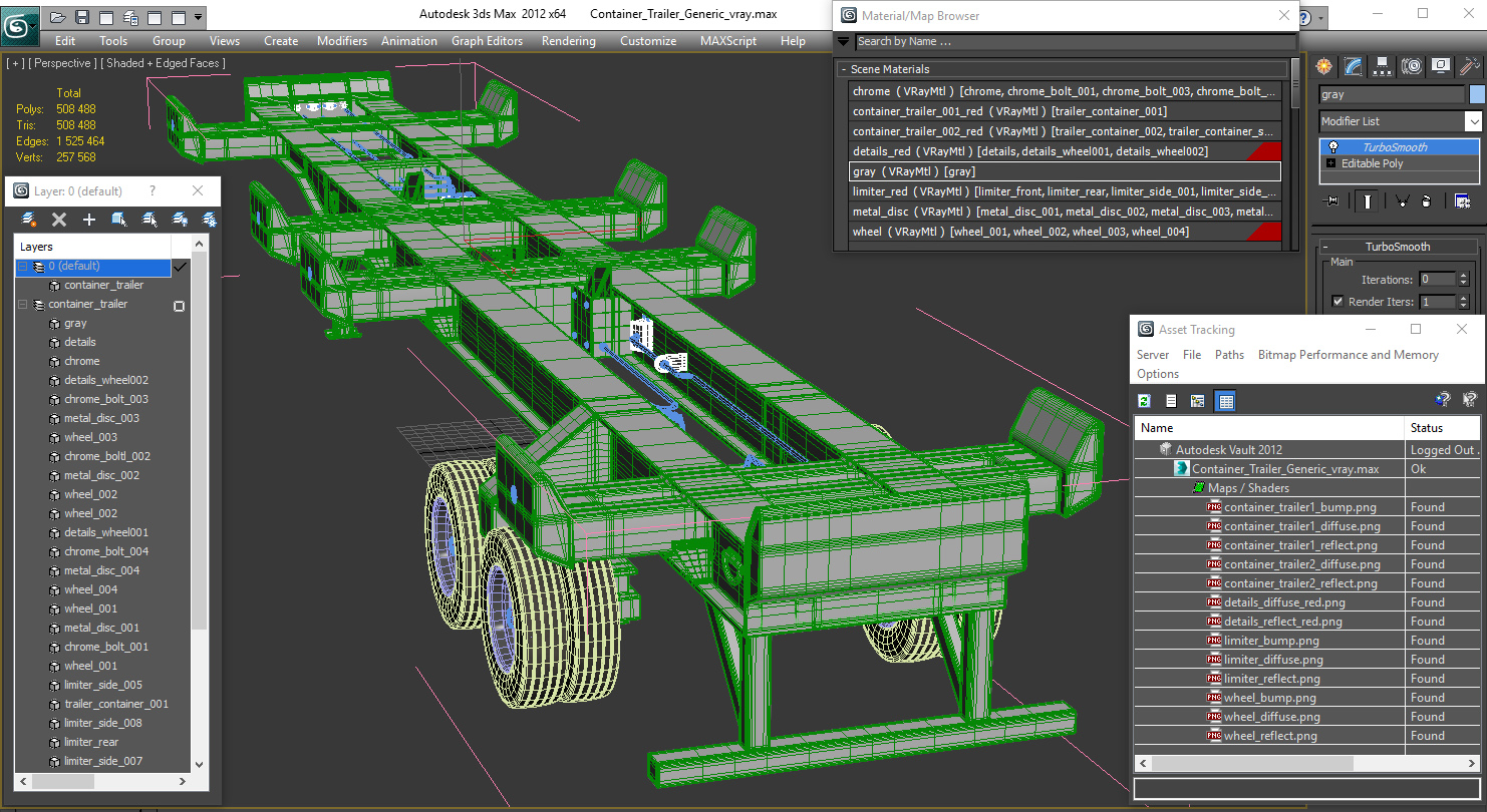 3D model Container Trailer Generic