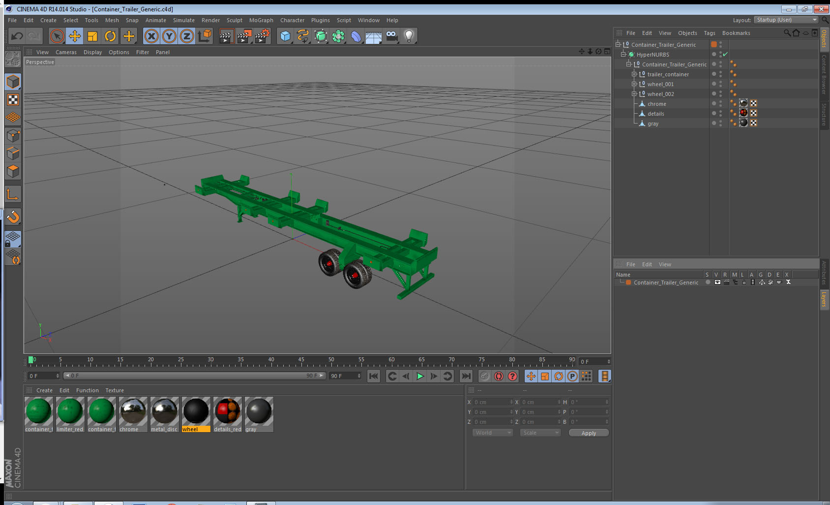3D model Container Trailer Generic