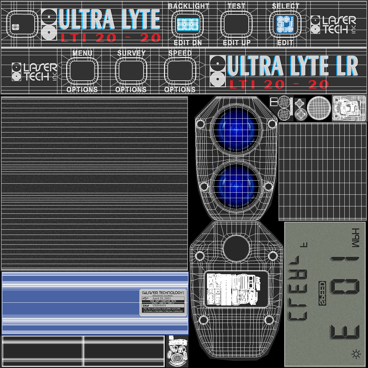 3D LTI UltraLyte LR 20 20 Laser Speed Gun model