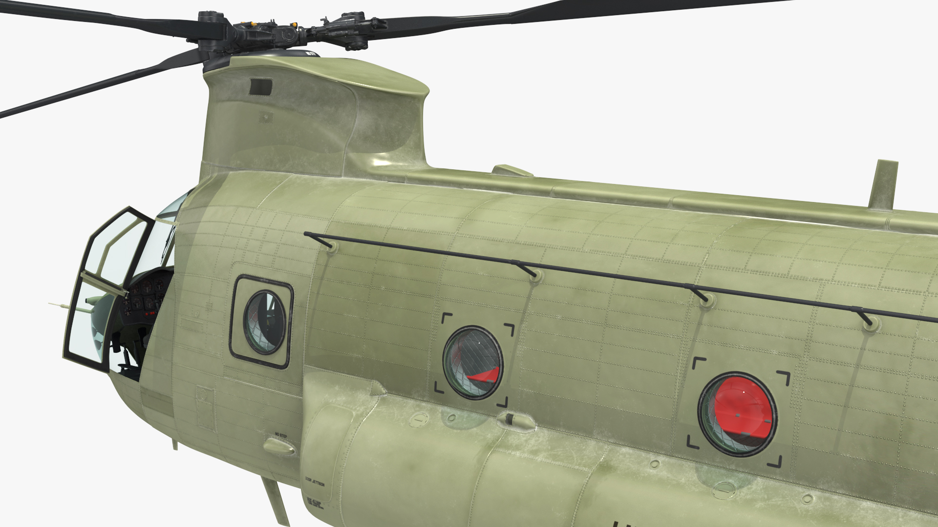 3D model US Army Transport Helicopter With Howitzer M777 155mm Rigged
