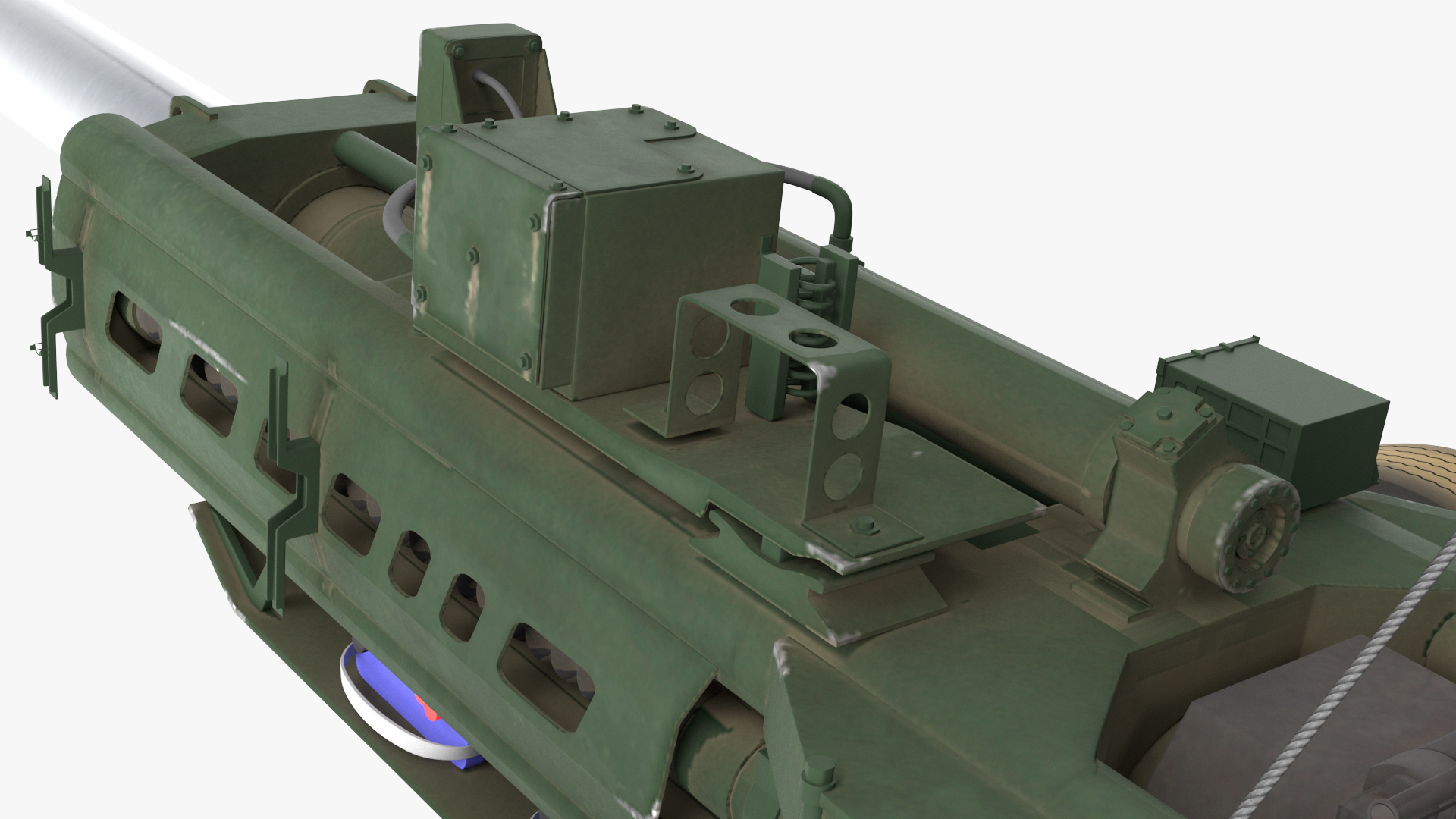 3D model US Army Transport Helicopter With Howitzer M777 155mm Rigged