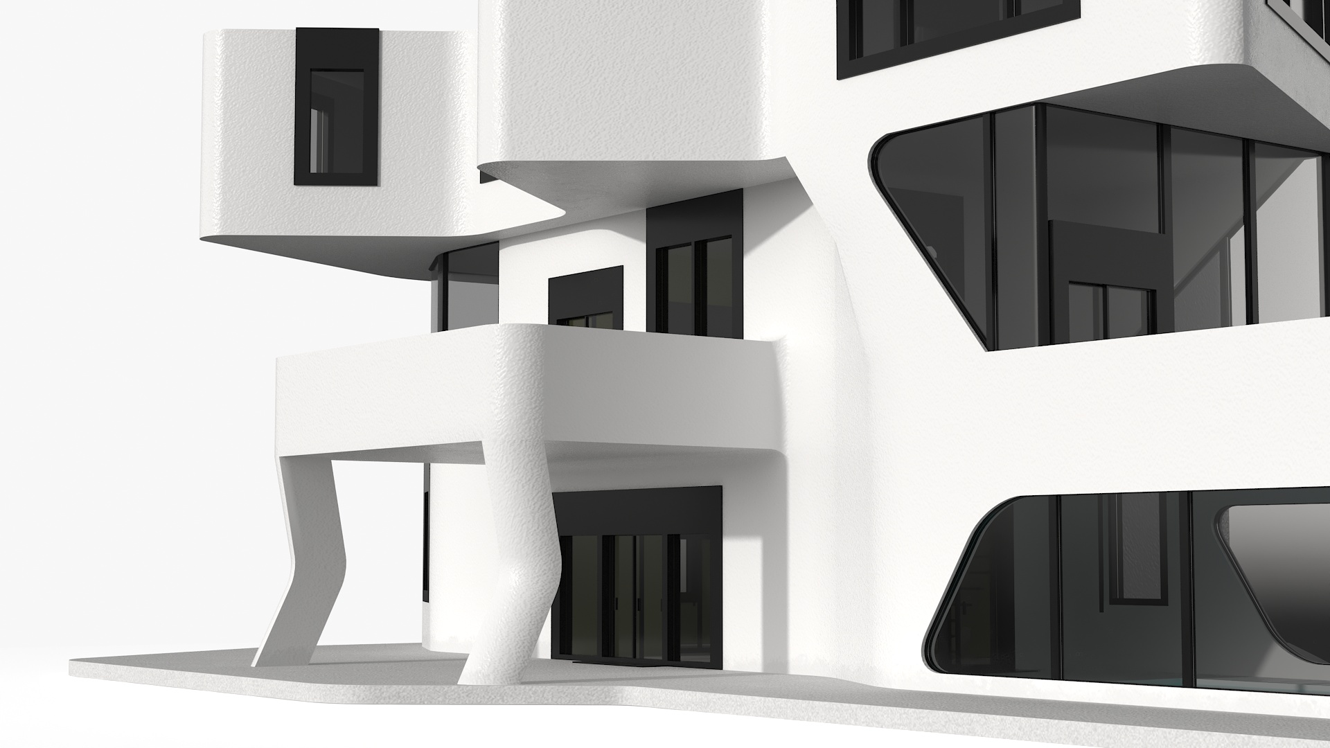 Futuristic House White 3D