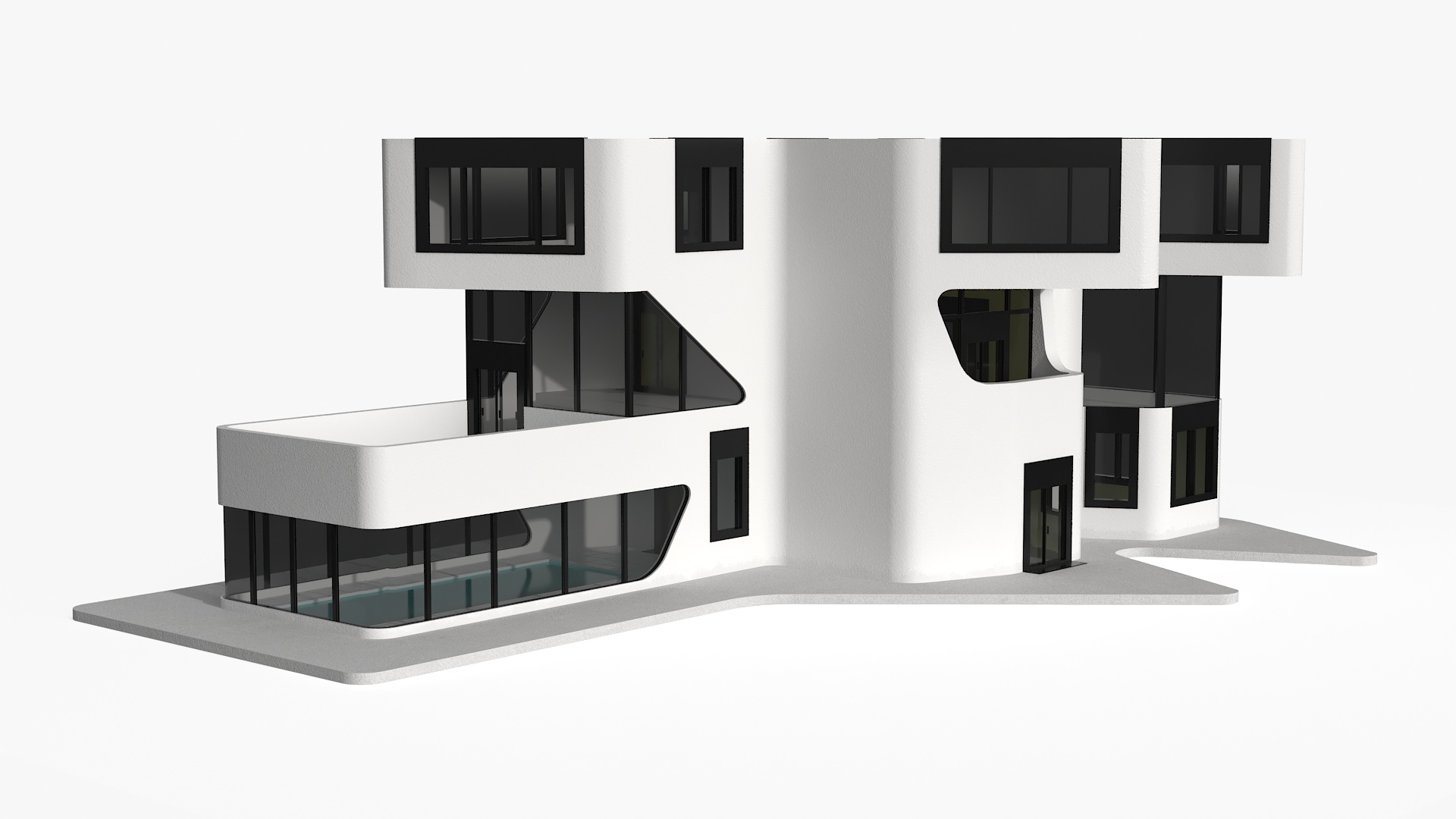 Futuristic House White 3D
