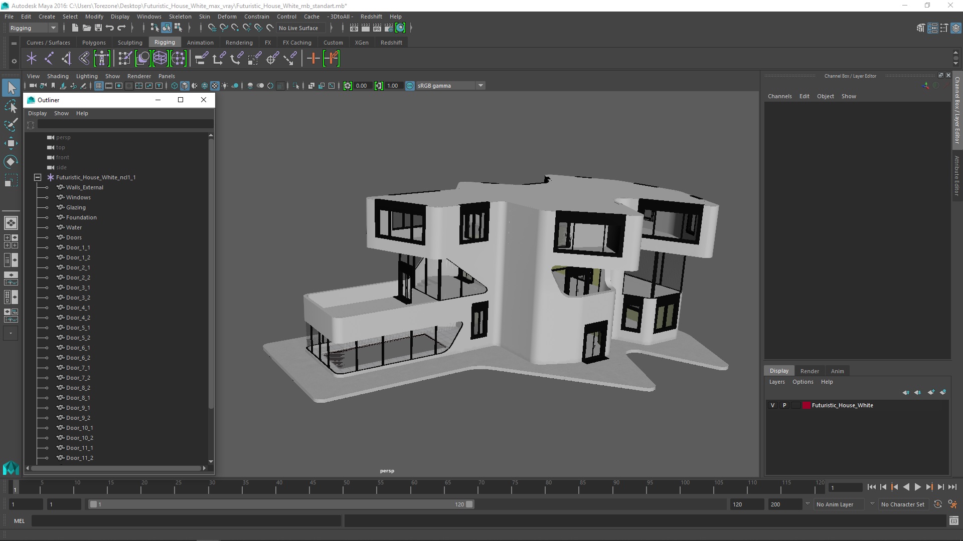 Futuristic House White 3D